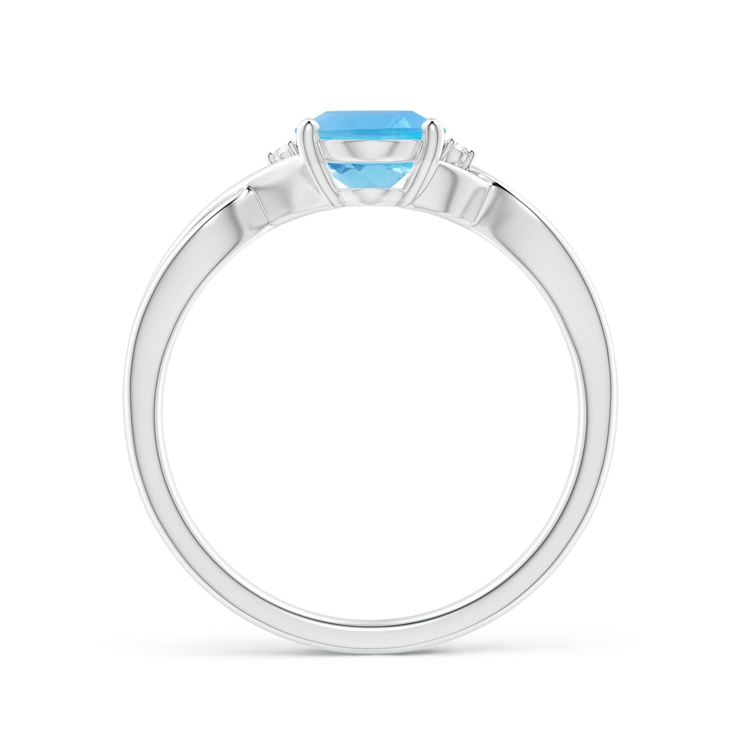 AA - Swiss Blue Topaz / 1.51 CT / 14 KT White Gold