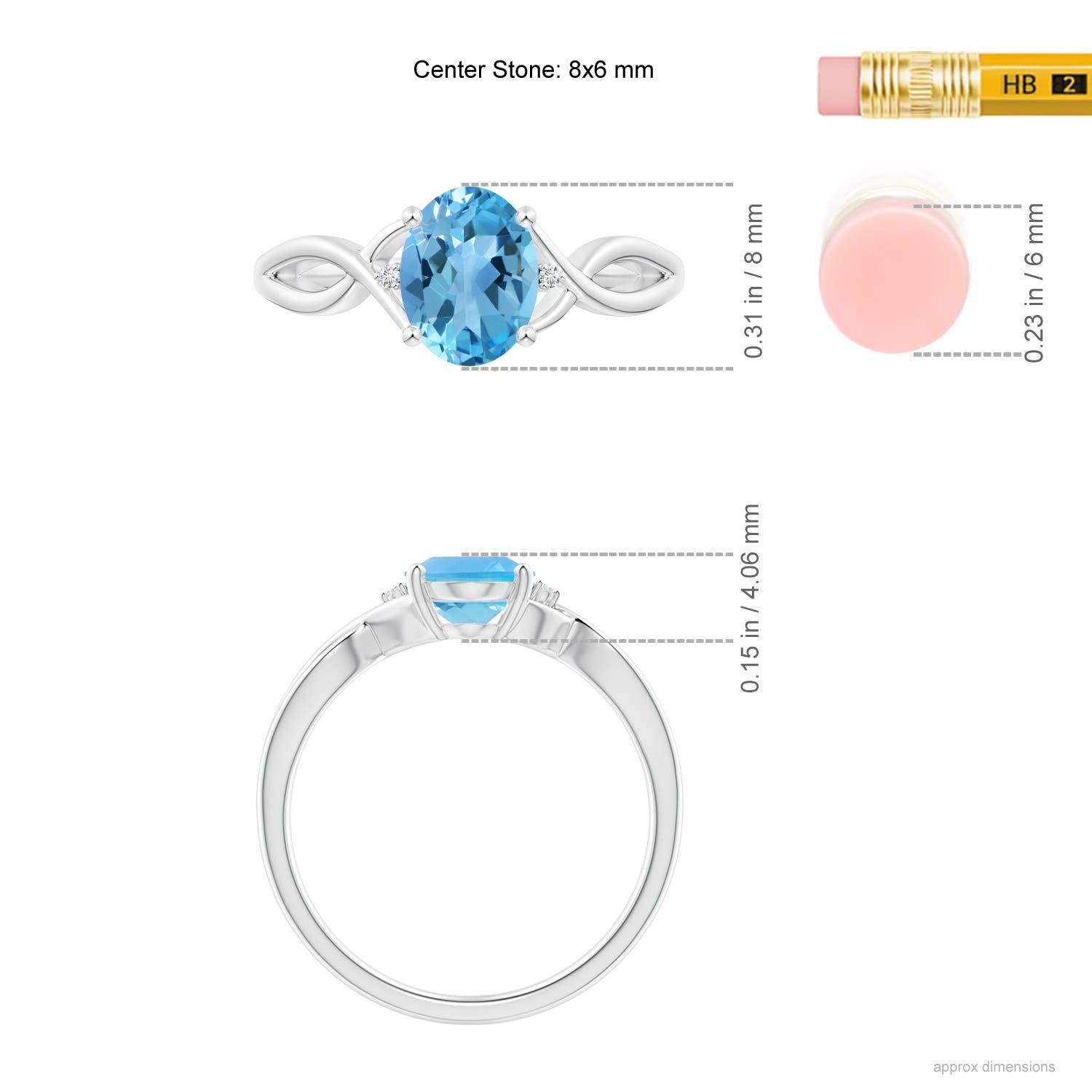 AA - Swiss Blue Topaz / 1.51 CT / 14 KT White Gold