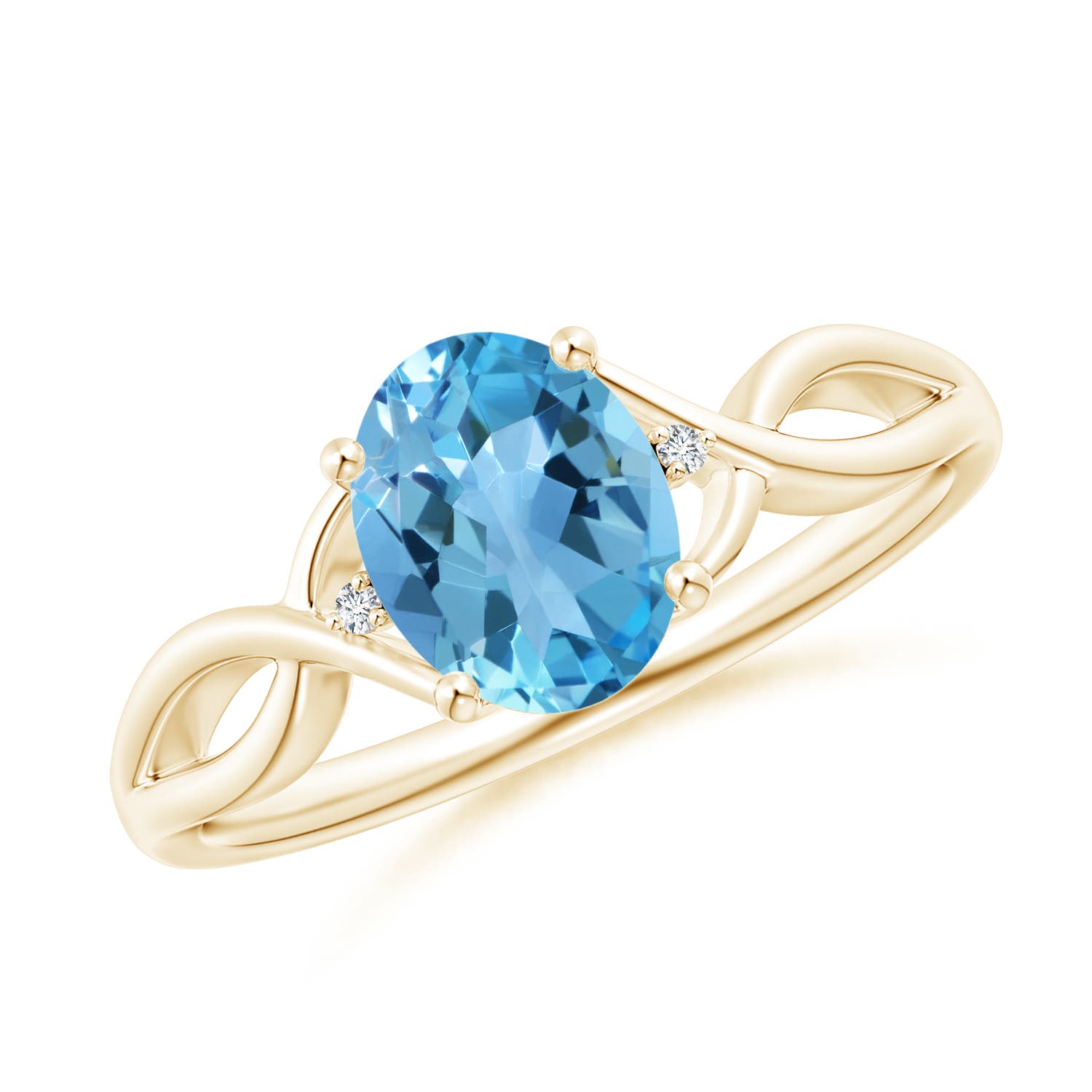 AA - Swiss Blue Topaz / 1.51 CT / 14 KT Yellow Gold