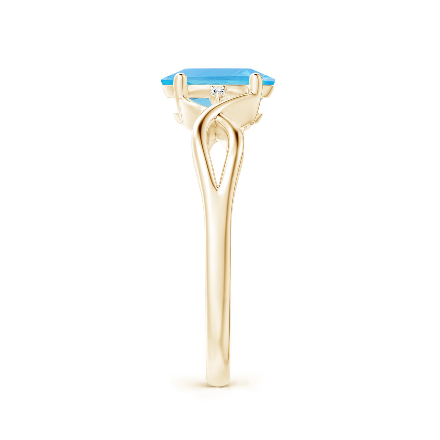 AA - Swiss Blue Topaz / 1.51 CT / 14 KT Yellow Gold