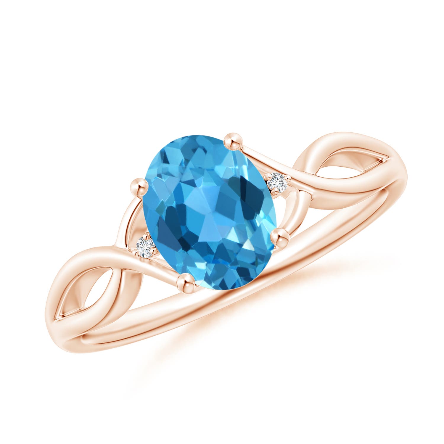 AAA - Swiss Blue Topaz / 1.51 CT / 14 KT Rose Gold