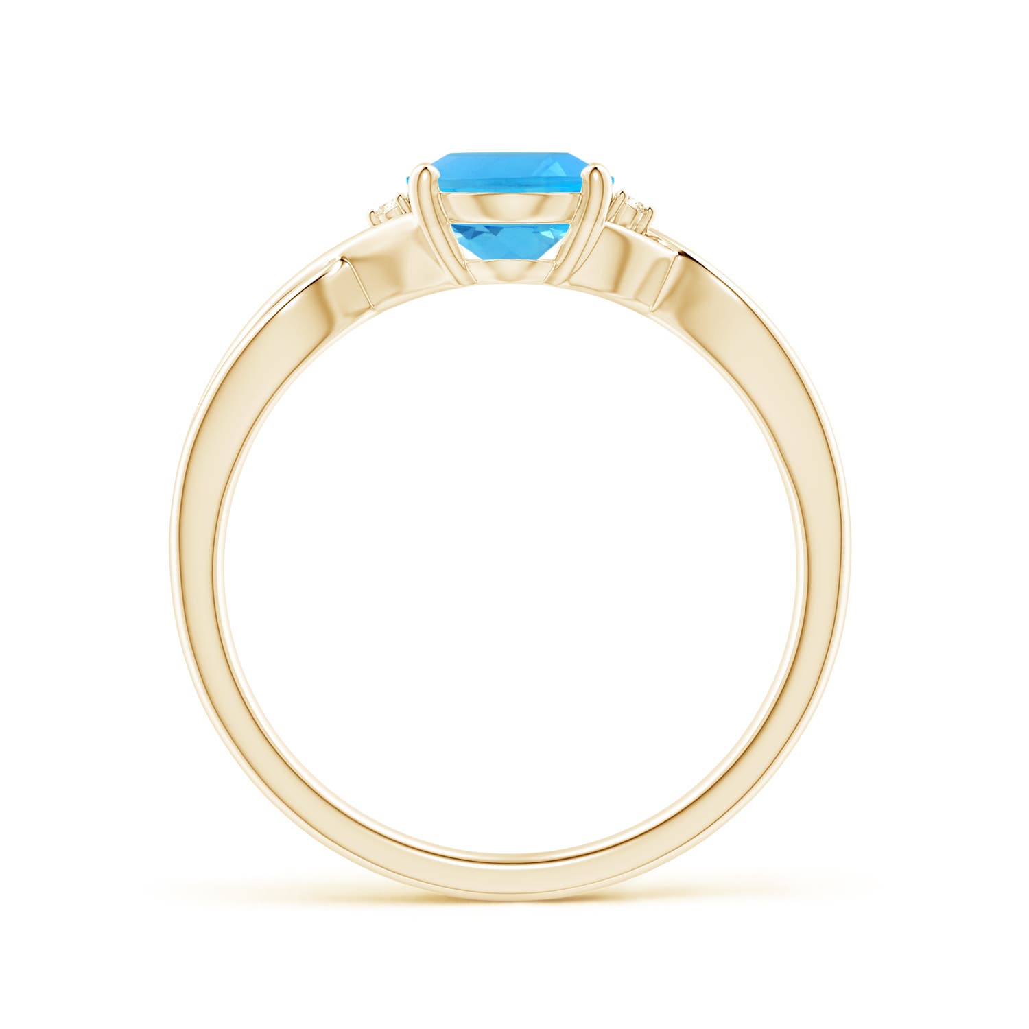 AAA - Swiss Blue Topaz / 1.51 CT / 14 KT Yellow Gold