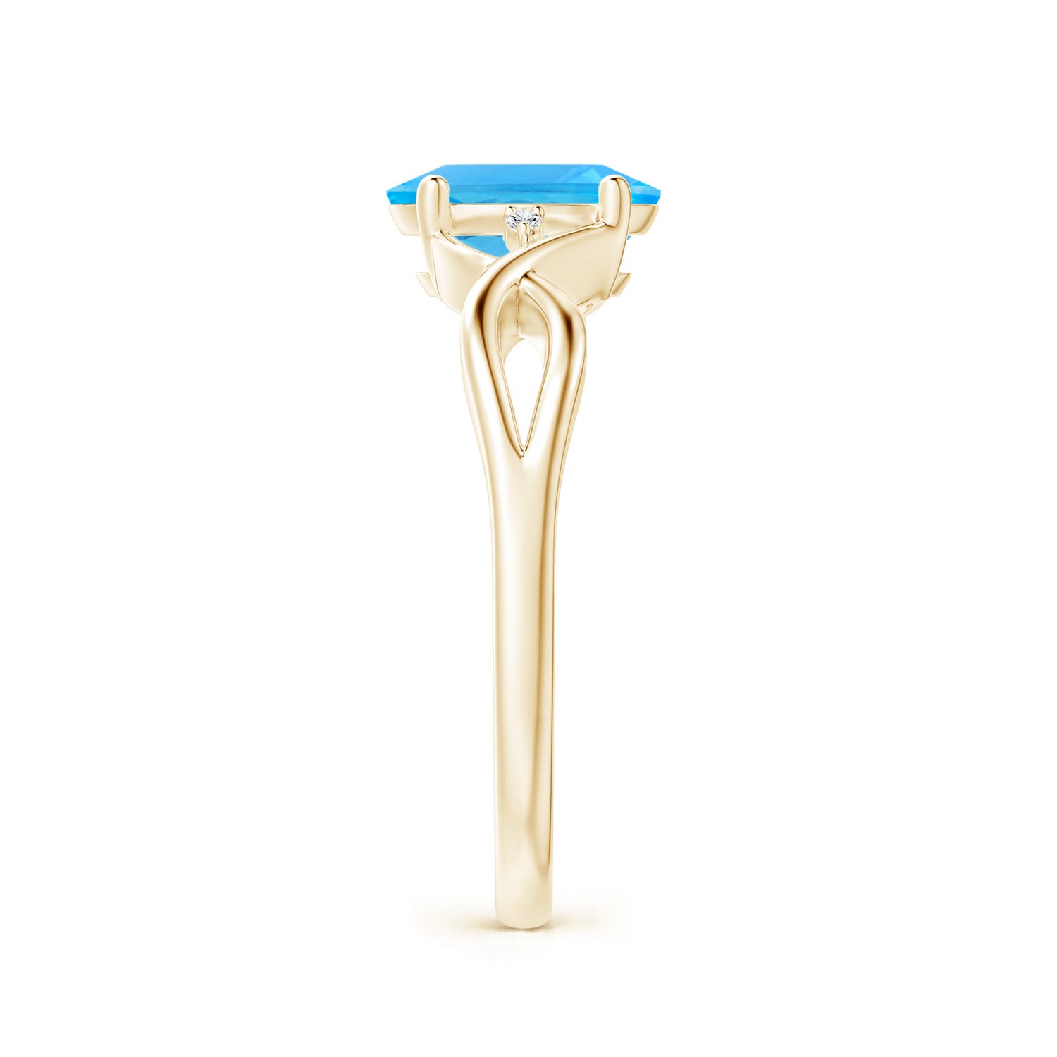 AAA - Swiss Blue Topaz / 1.51 CT / 14 KT Yellow Gold