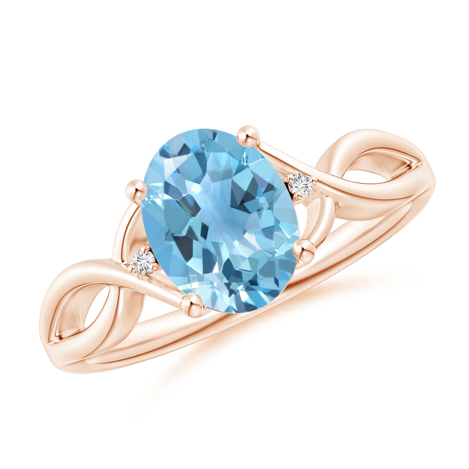 A - Swiss Blue Topaz / 2.27 CT / 14 KT Rose Gold