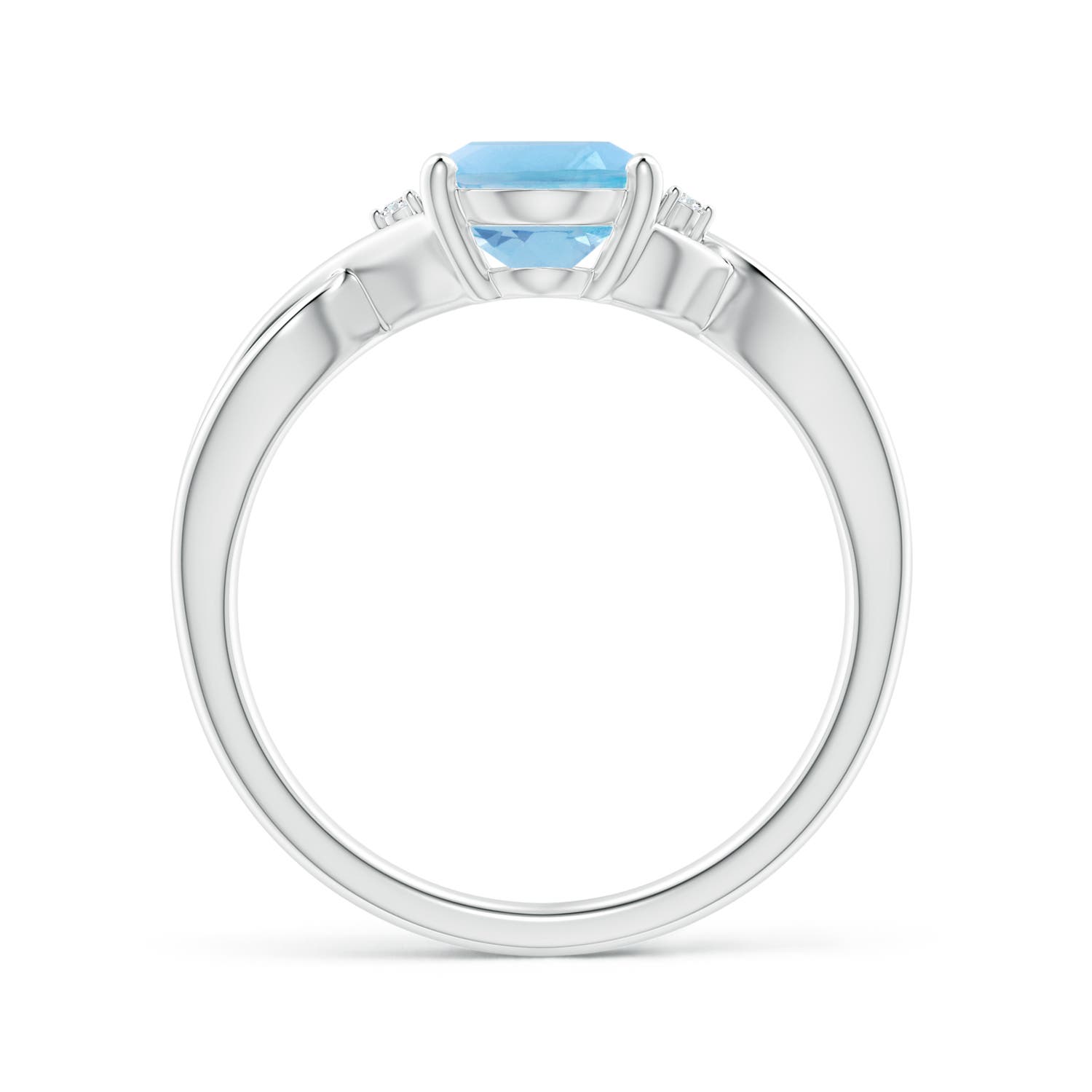 A - Swiss Blue Topaz / 2.27 CT / 14 KT White Gold