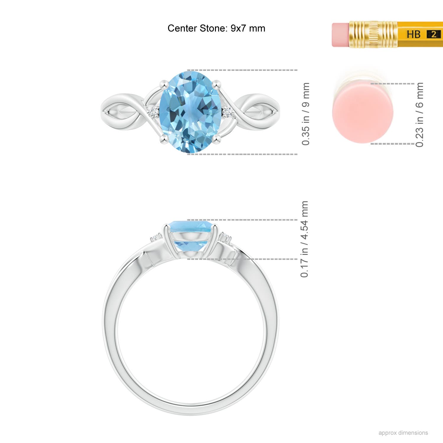 A - Swiss Blue Topaz / 2.27 CT / 14 KT White Gold