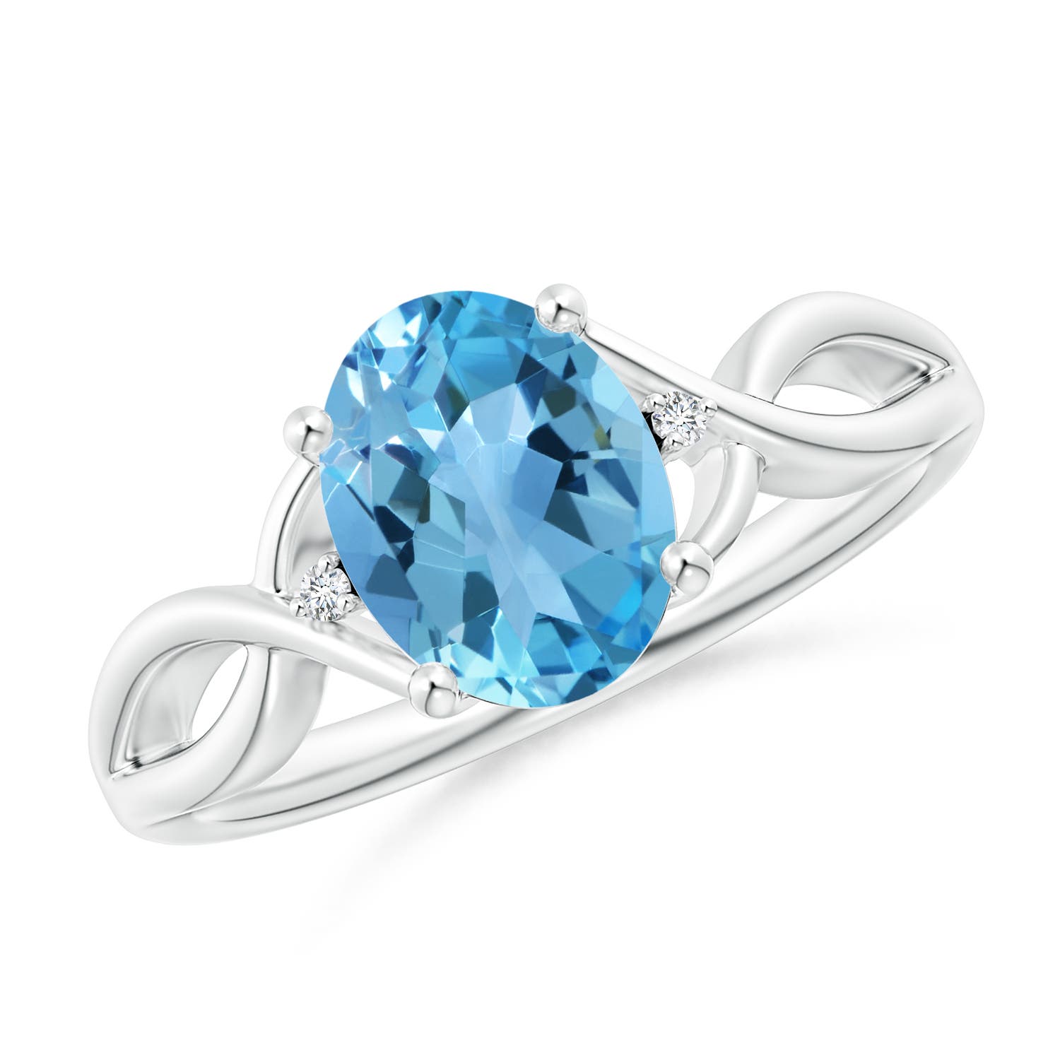 AA - Swiss Blue Topaz / 2.27 CT / 14 KT White Gold