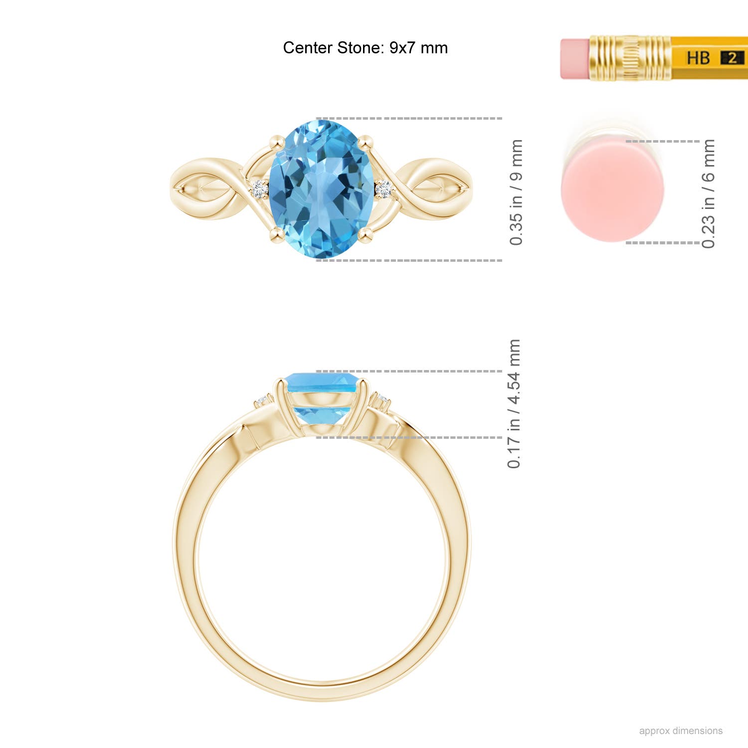 AA - Swiss Blue Topaz / 2.27 CT / 14 KT Yellow Gold