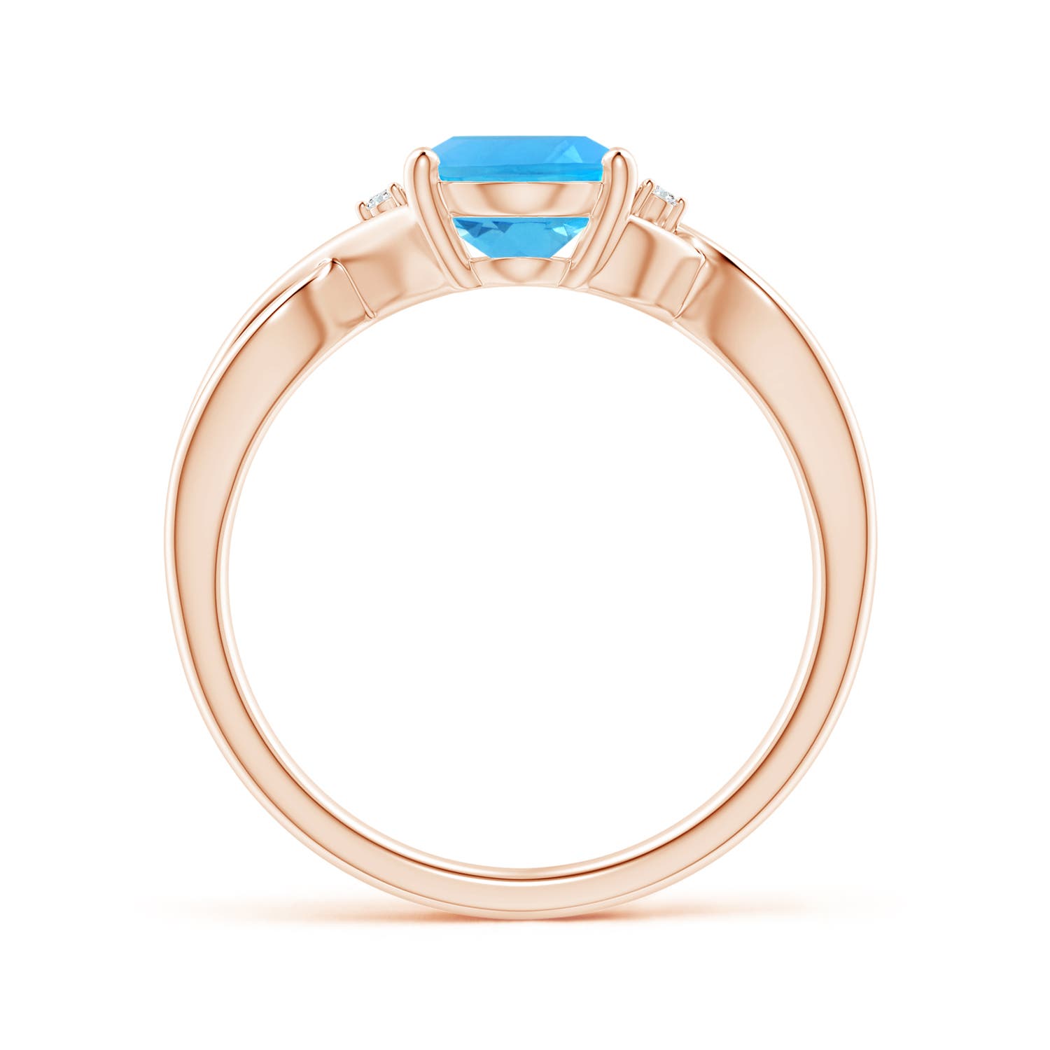 AAA - Swiss Blue Topaz / 2.27 CT / 14 KT Rose Gold