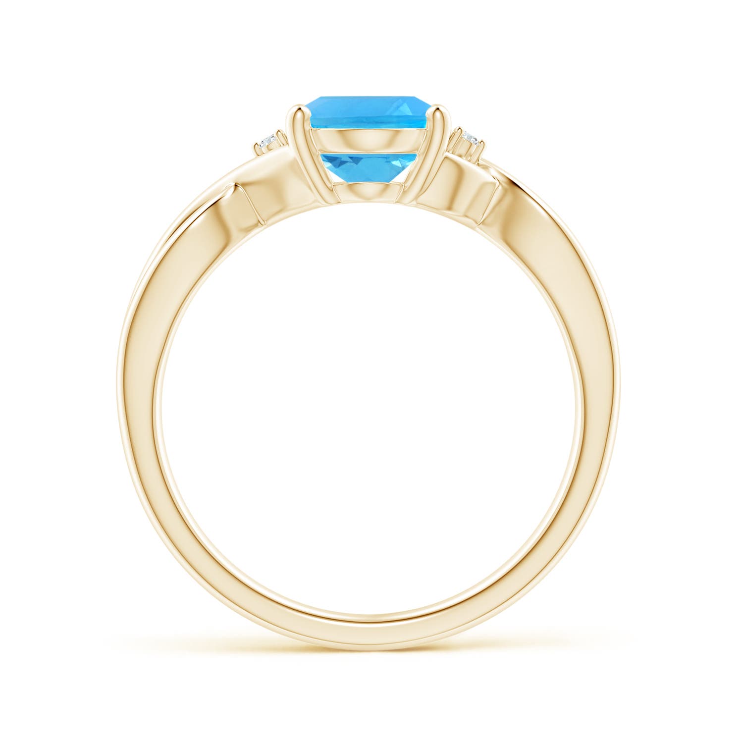 AAA - Swiss Blue Topaz / 2.27 CT / 14 KT Yellow Gold