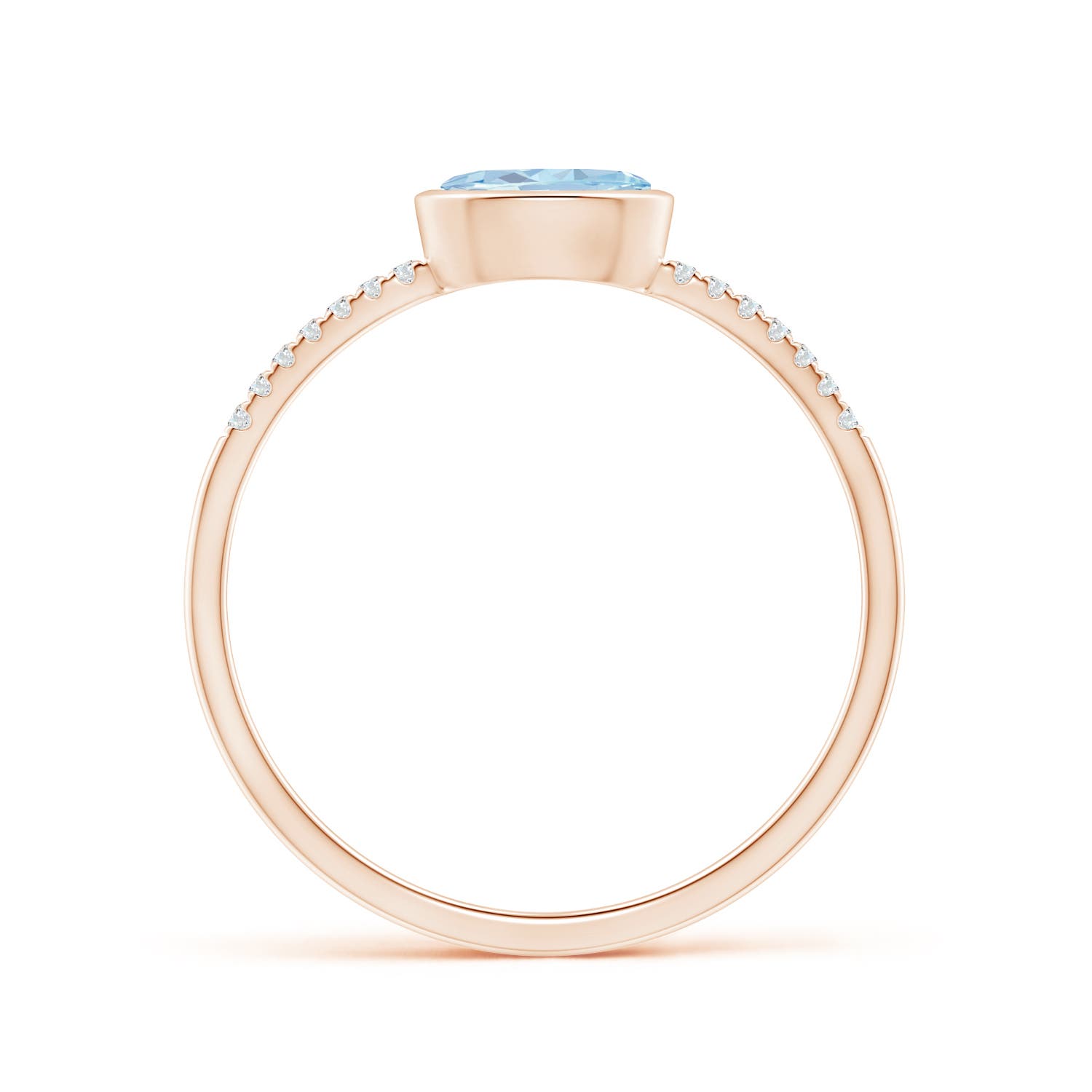 A - Aquamarine / 0.45 CT / 14 KT Rose Gold