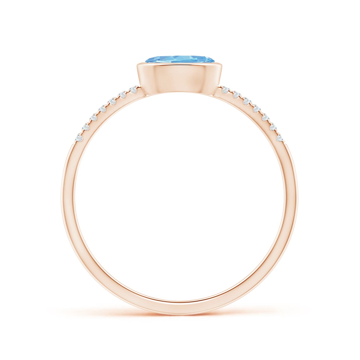 AAAA - Aquamarine / 0.45 CT / 14 KT Rose Gold