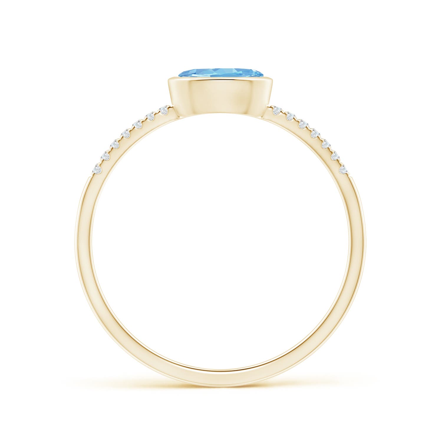 AAAA - Aquamarine / 0.45 CT / 14 KT Yellow Gold