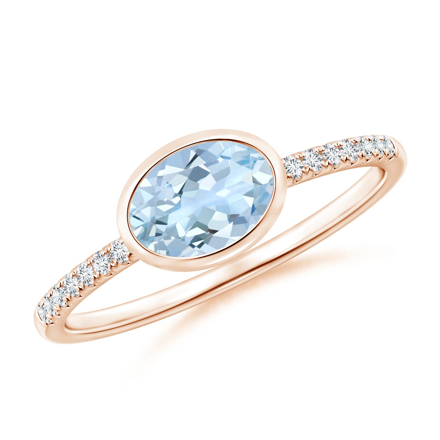 AA - Aquamarine / 0.67 CT / 14 KT Rose Gold