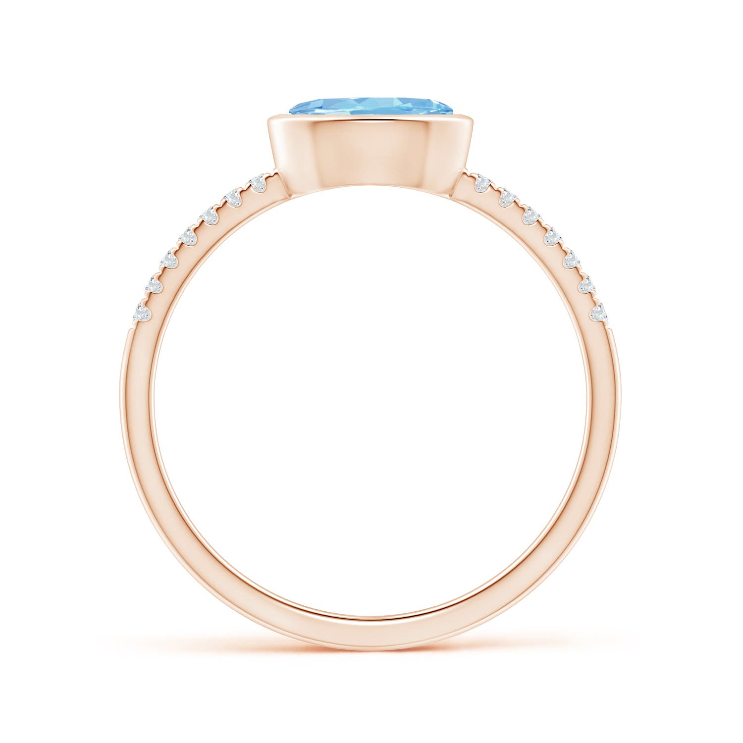 AAAA - Aquamarine / 0.67 CT / 14 KT Rose Gold