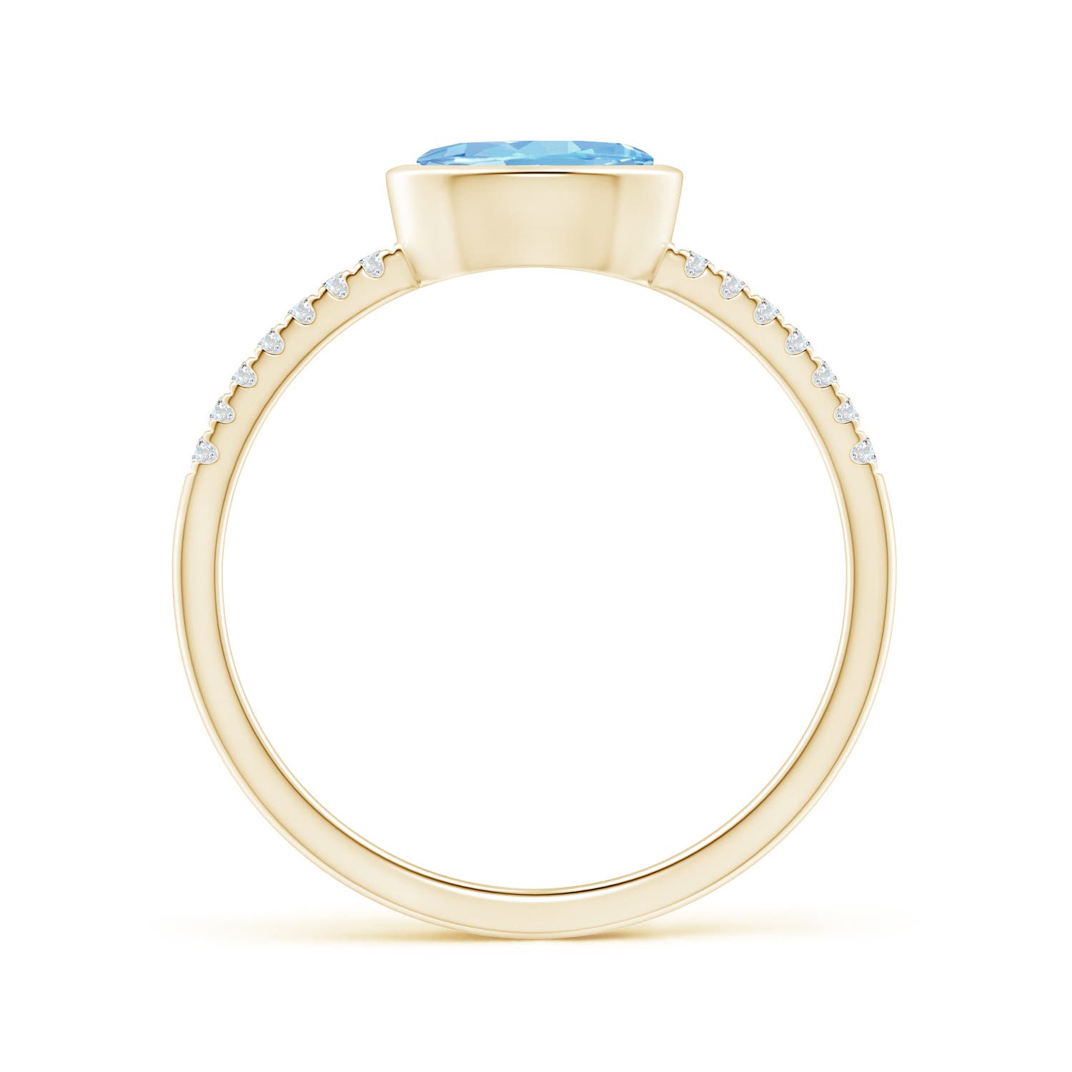 AAAA - Aquamarine / 0.67 CT / 14 KT Yellow Gold