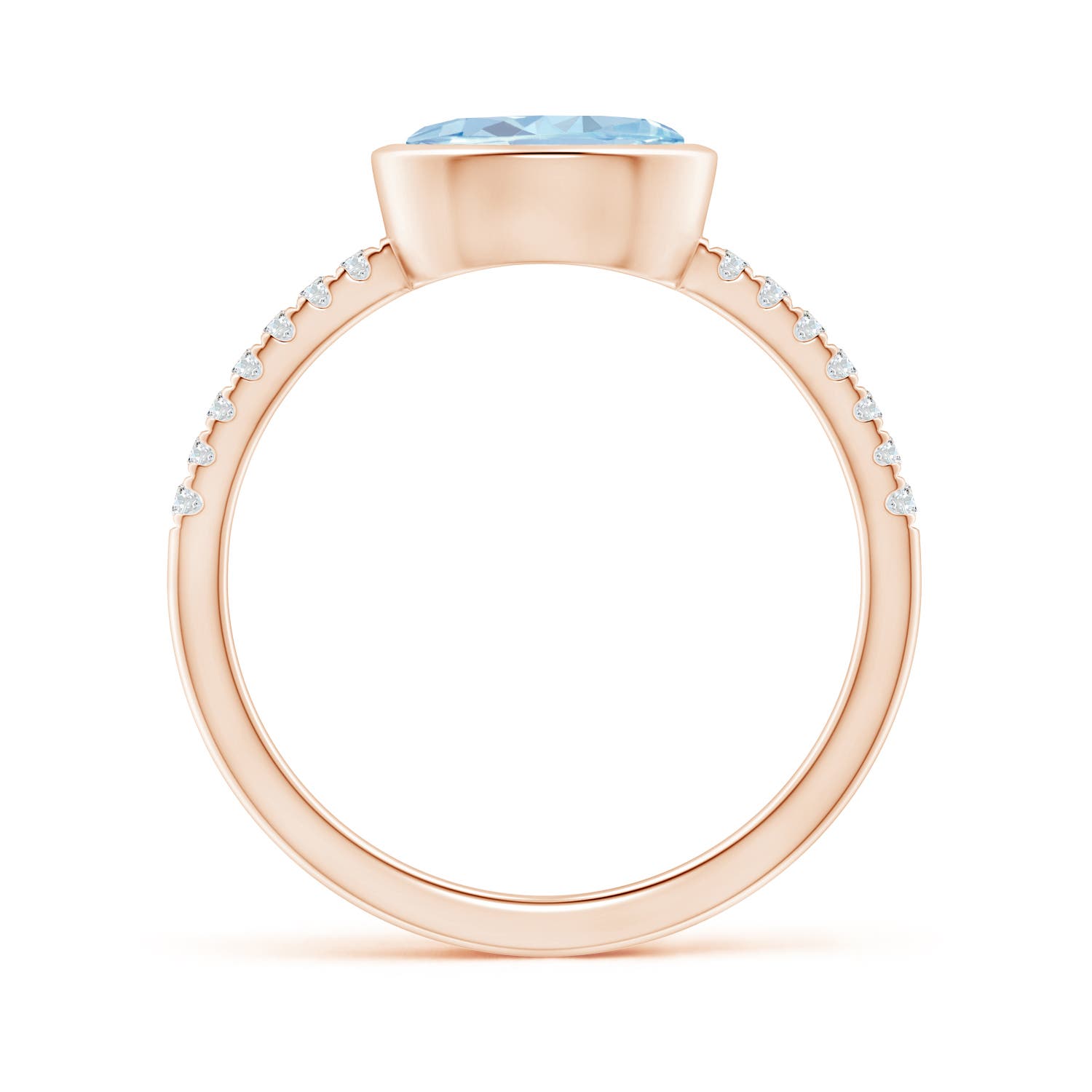 A - Aquamarine / 1.08 CT / 14 KT Rose Gold