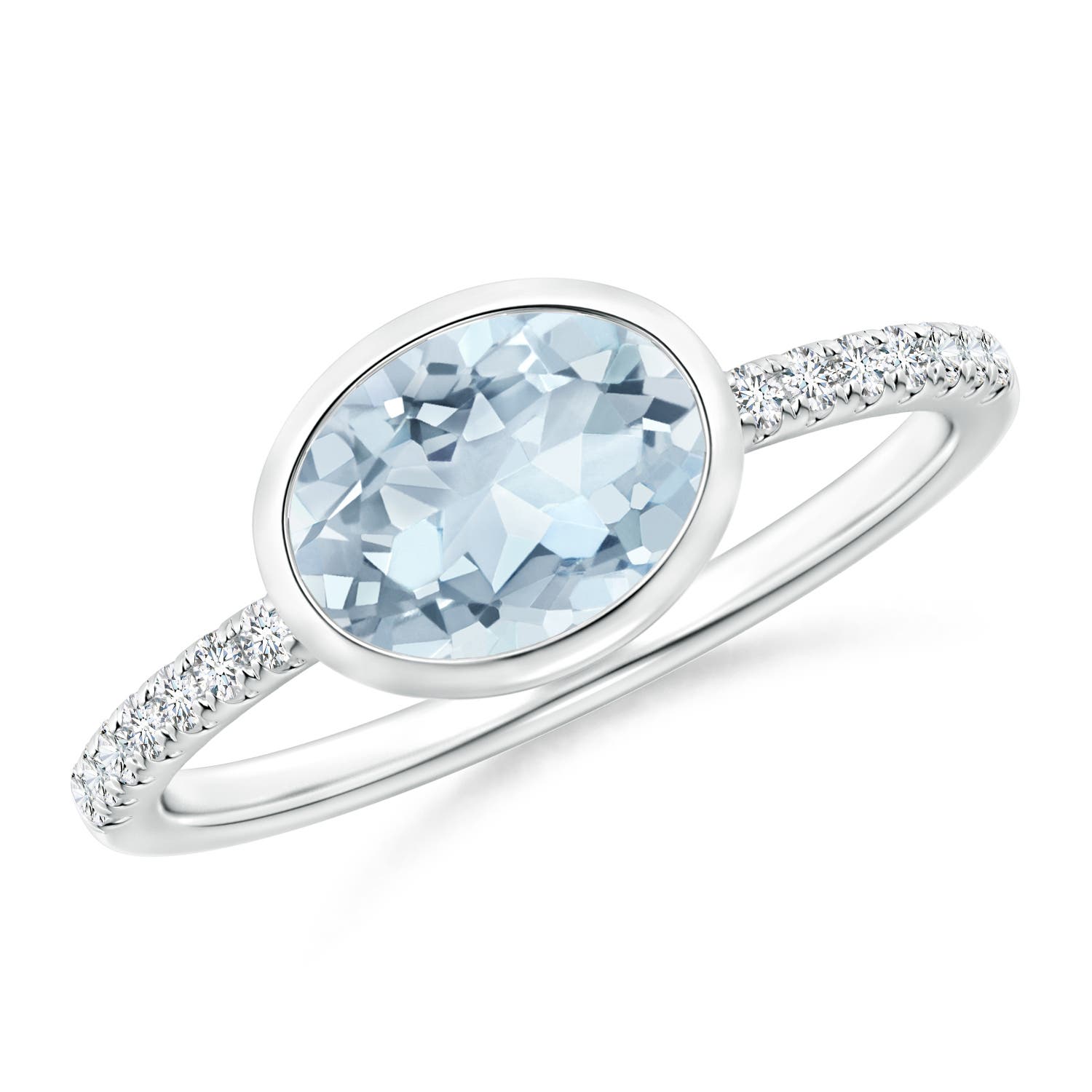 A - Aquamarine / 1.08 CT / 14 KT White Gold