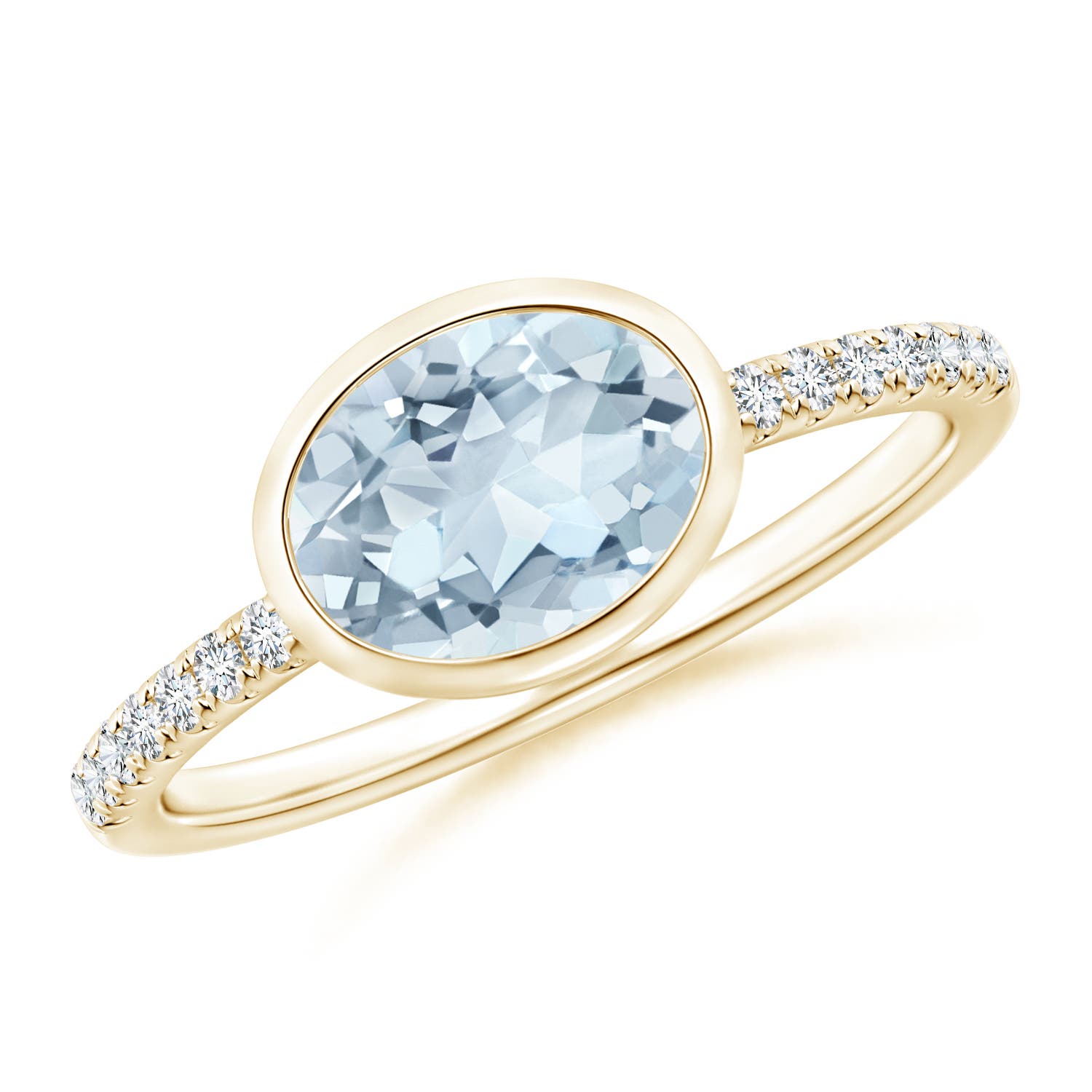 A - Aquamarine / 1.08 CT / 14 KT Yellow Gold