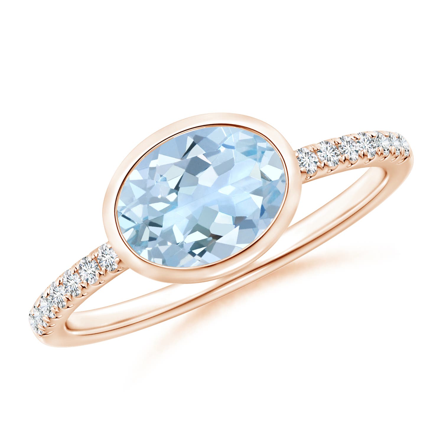 AA - Aquamarine / 1.08 CT / 14 KT Rose Gold