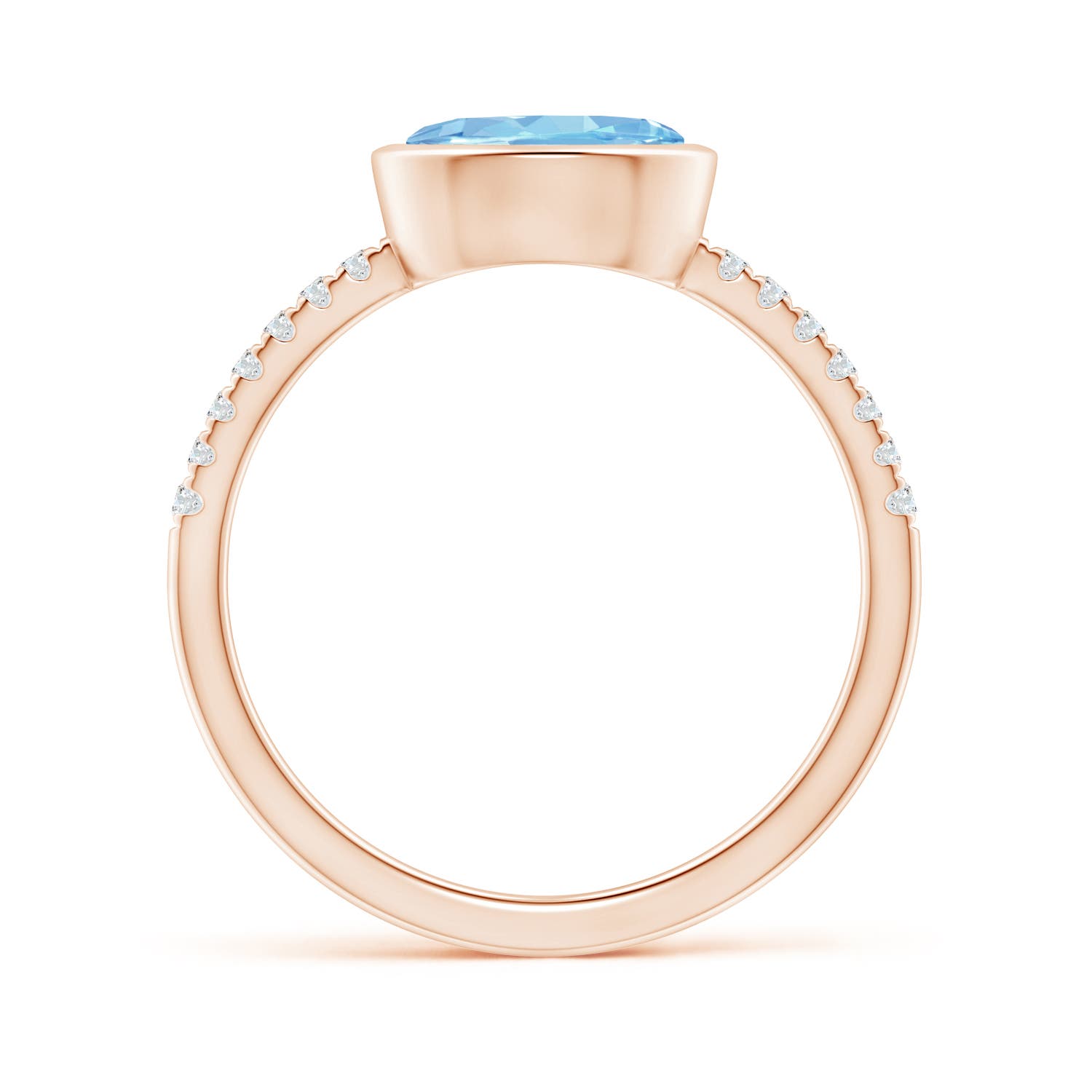 AAAA - Aquamarine / 1.08 CT / 14 KT Rose Gold