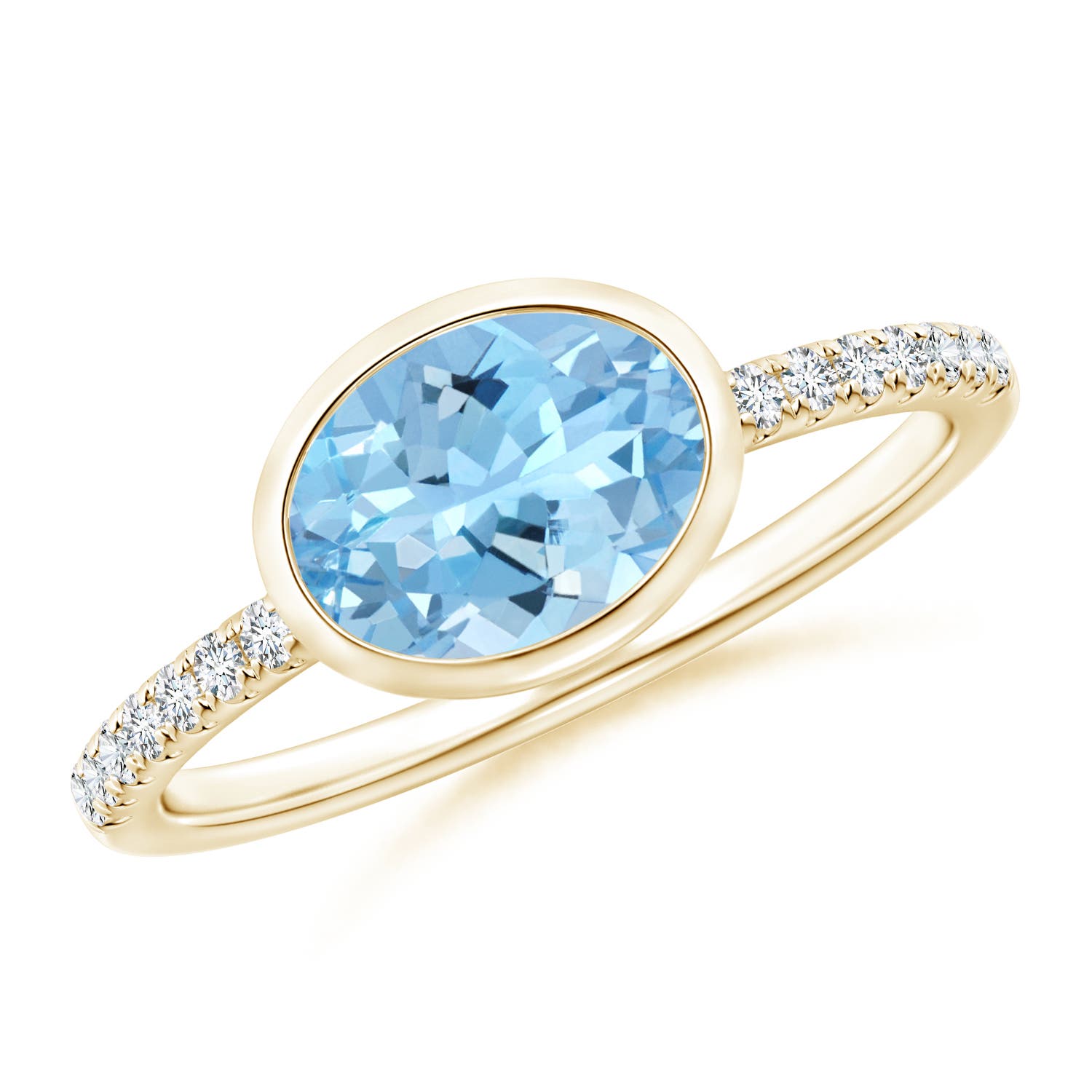 AAAA - Aquamarine / 1.08 CT / 14 KT Yellow Gold