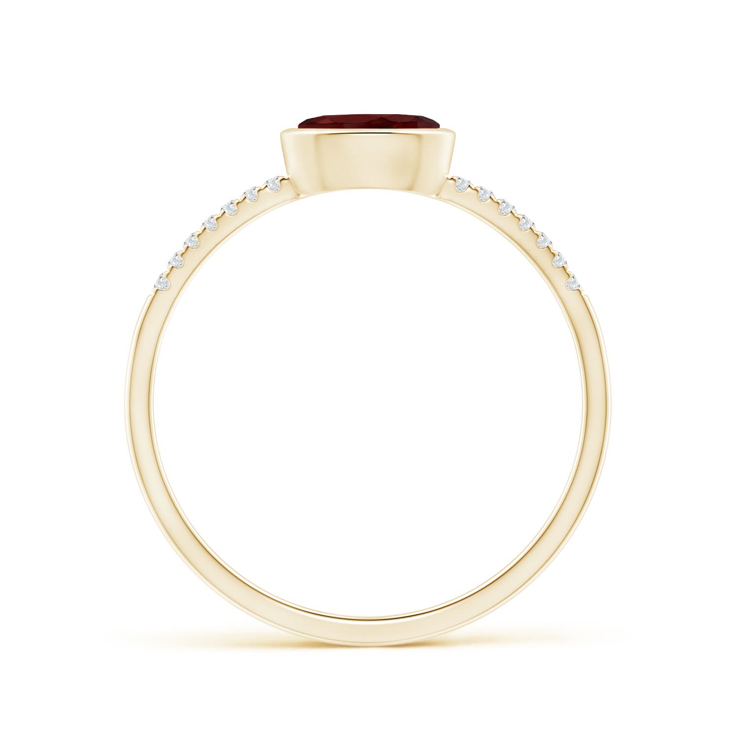 AAA - Garnet / 0.59 CT / 14 KT Yellow Gold