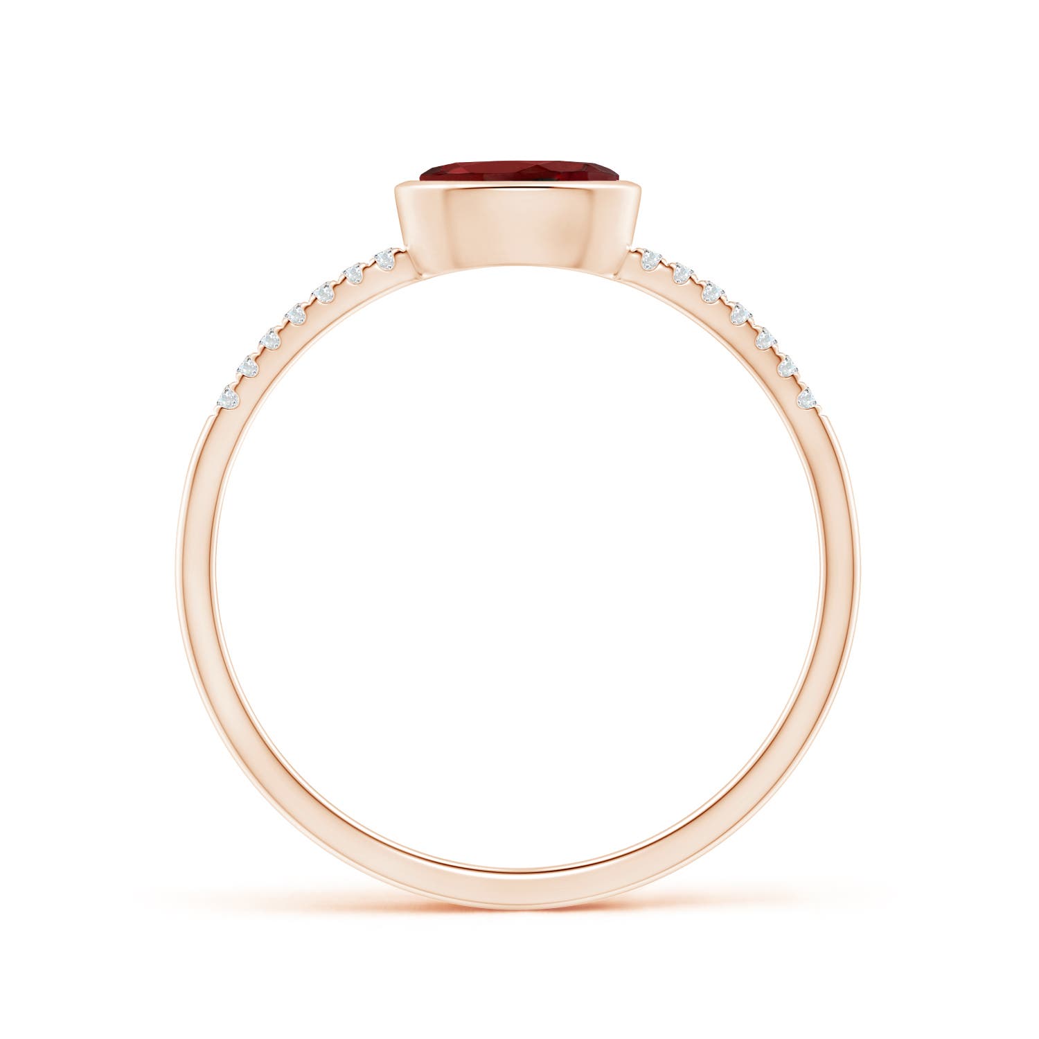 AAAA - Garnet / 0.59 CT / 14 KT Rose Gold