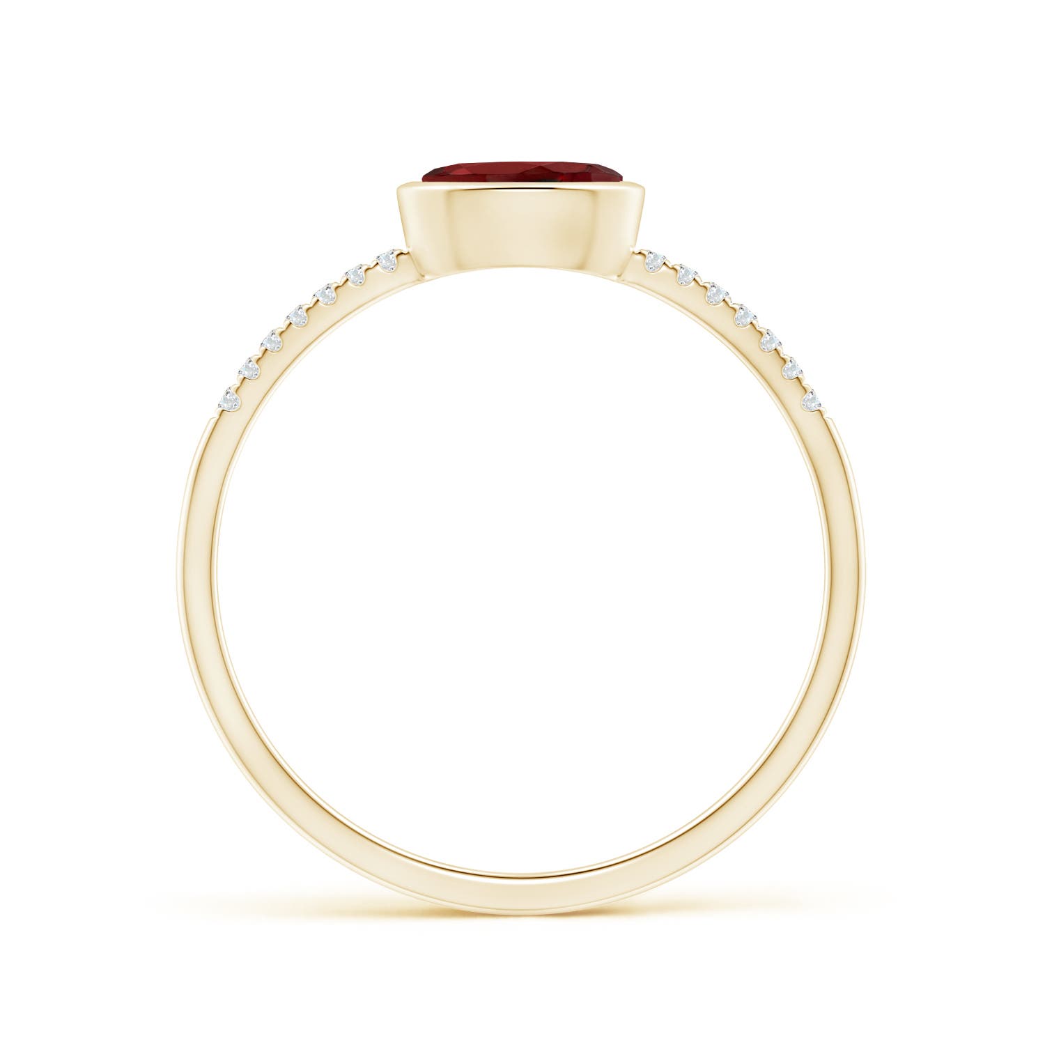 AAAA - Garnet / 0.59 CT / 14 KT Yellow Gold