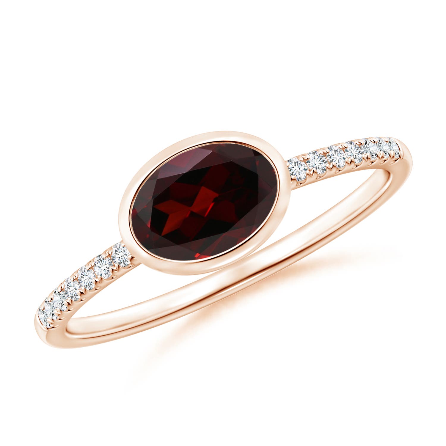 A - Garnet / 0.97 CT / 14 KT Rose Gold