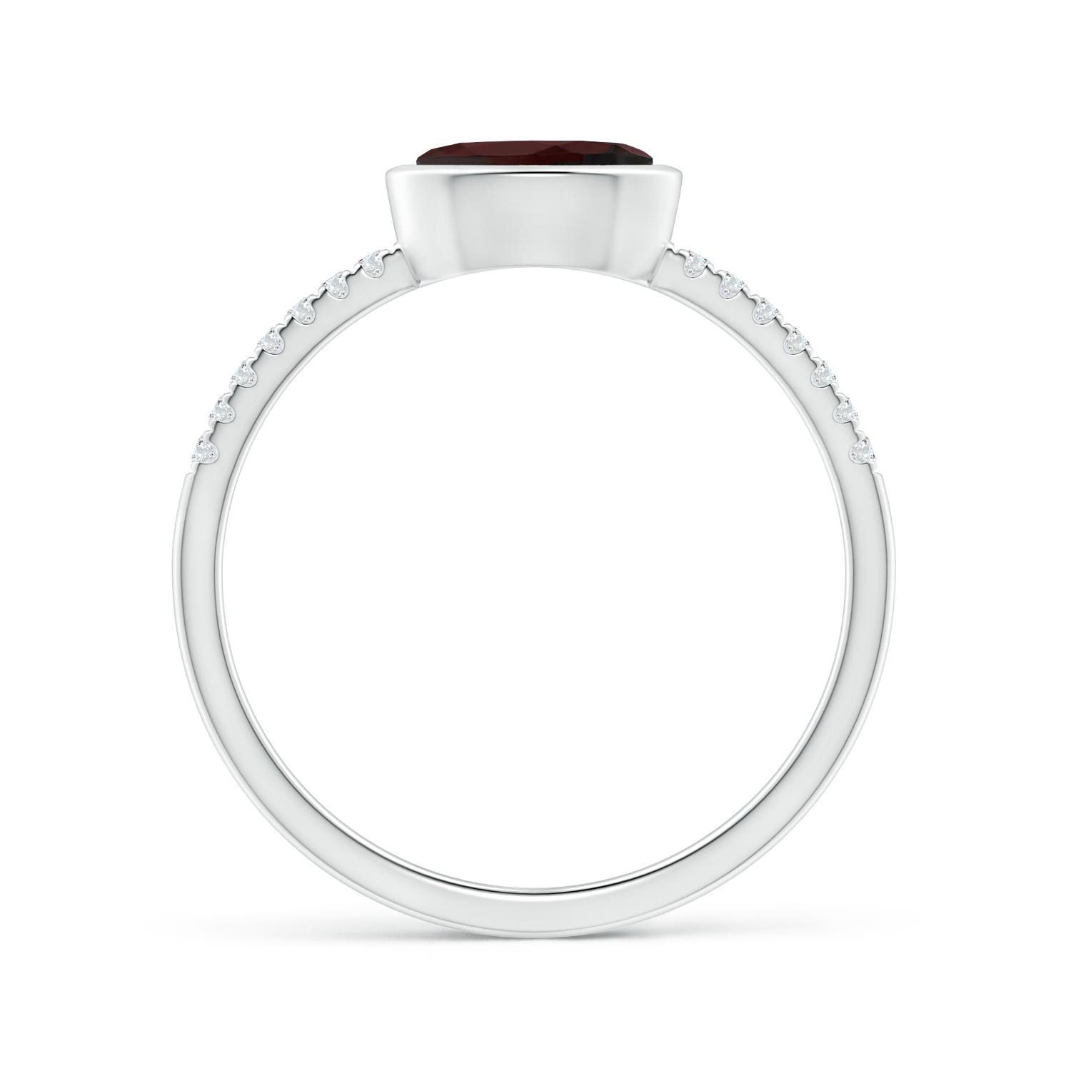 A - Garnet / 0.97 CT / 14 KT White Gold