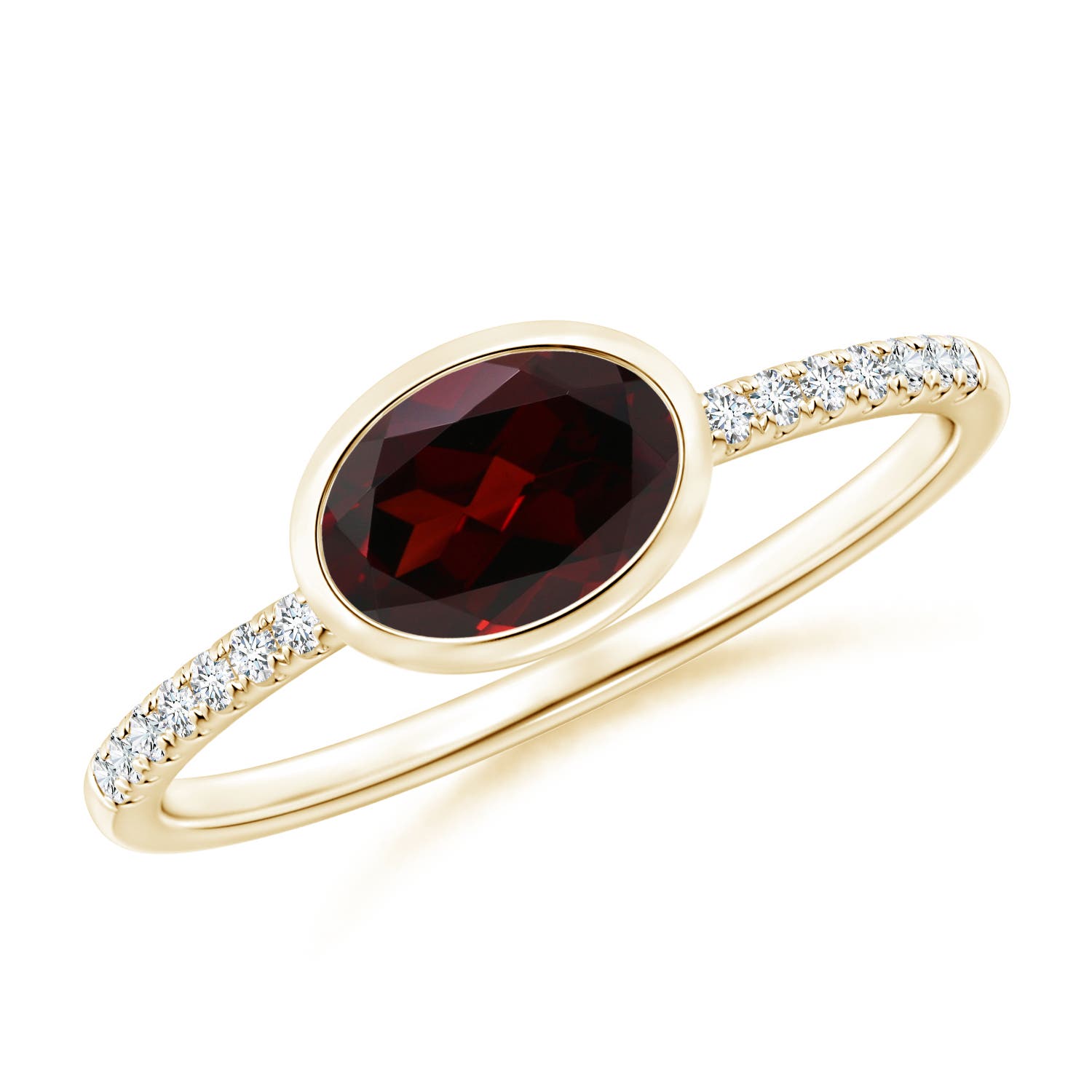 A - Garnet / 0.97 CT / 14 KT Yellow Gold