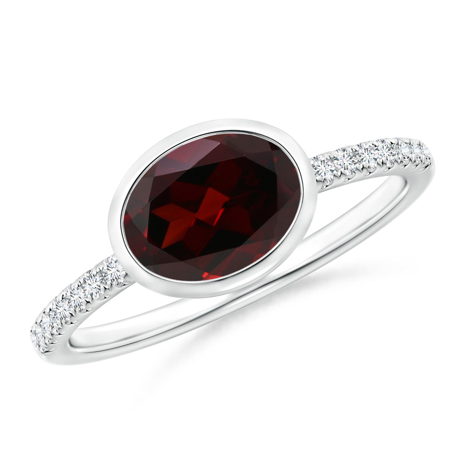 A - Garnet / 1.53 CT / 14 KT White Gold