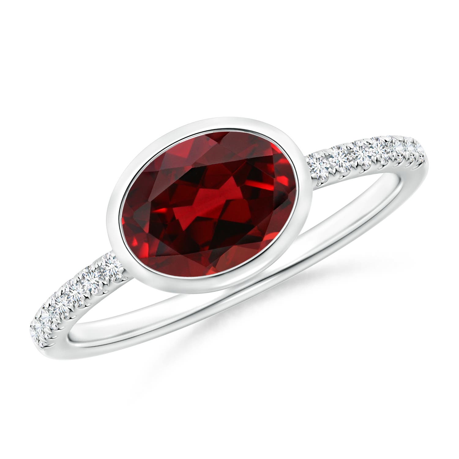 AAAA - Garnet / 1.53 CT / 14 KT White Gold