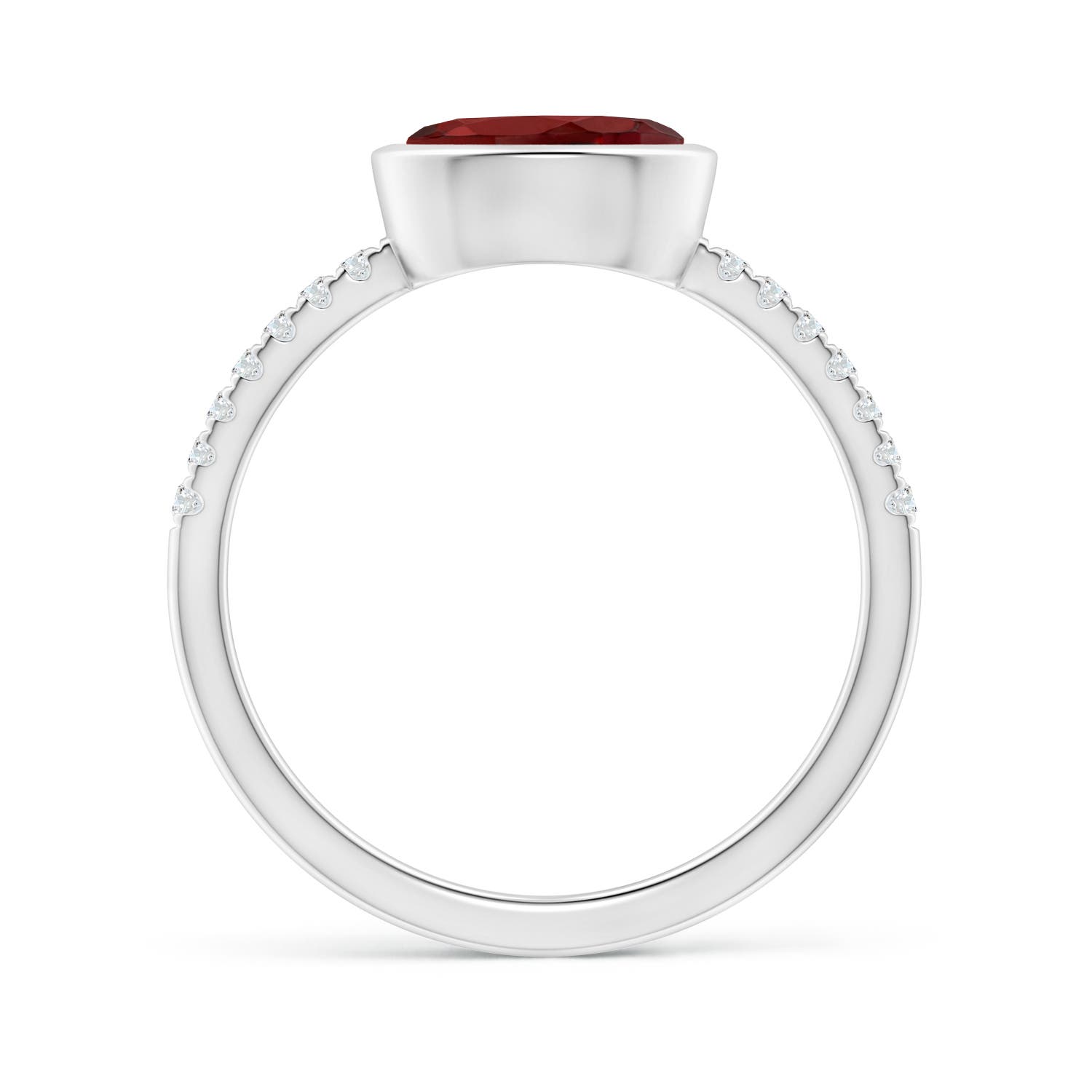 AAAA - Garnet / 1.53 CT / 14 KT White Gold