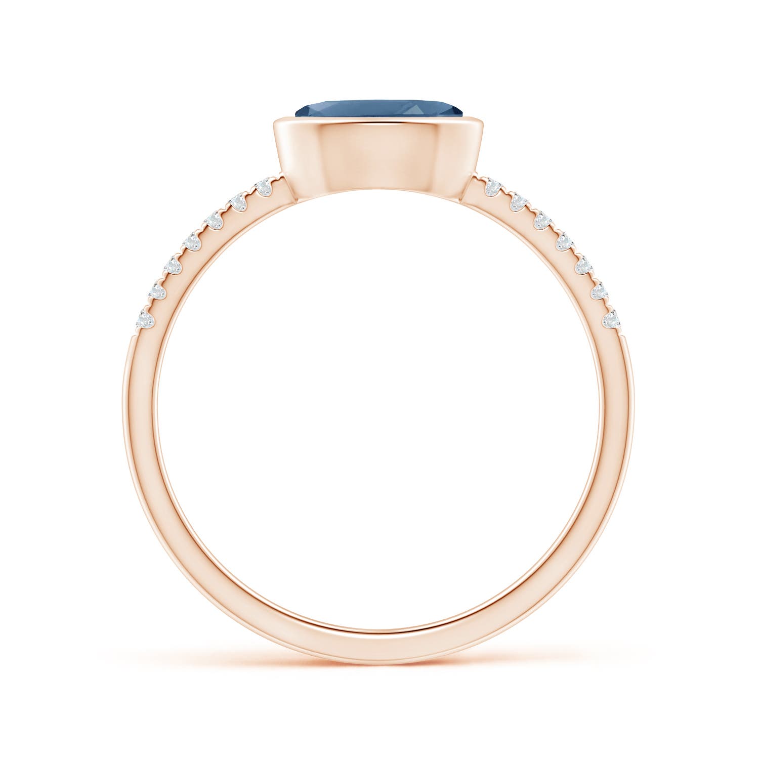 A - London Blue Topaz / 1.02 CT / 14 KT Rose Gold