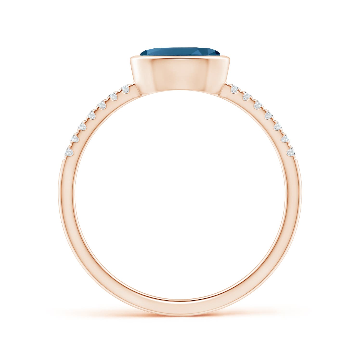 AAA - London Blue Topaz / 1.02 CT / 14 KT Rose Gold