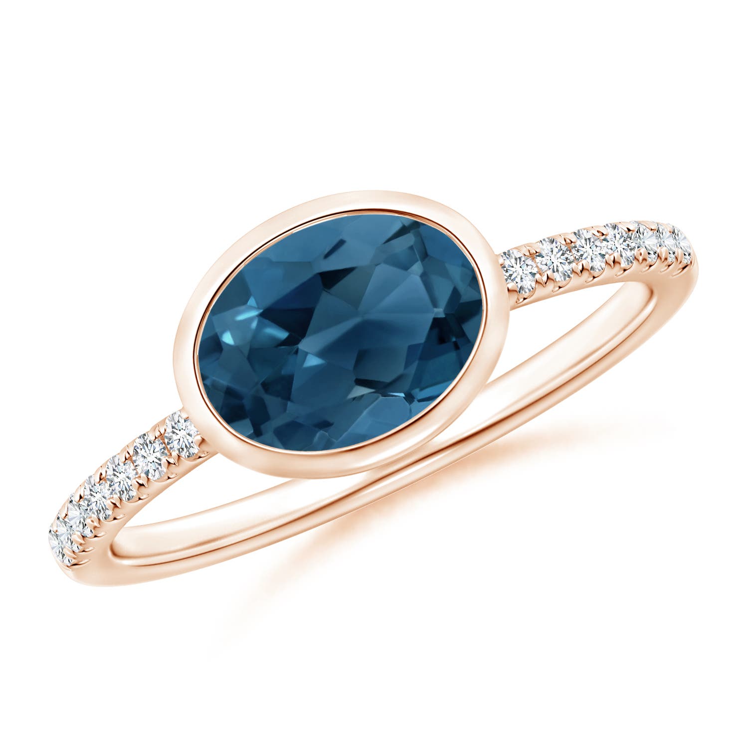 AA - London Blue Topaz / 1.58 CT / 14 KT Rose Gold