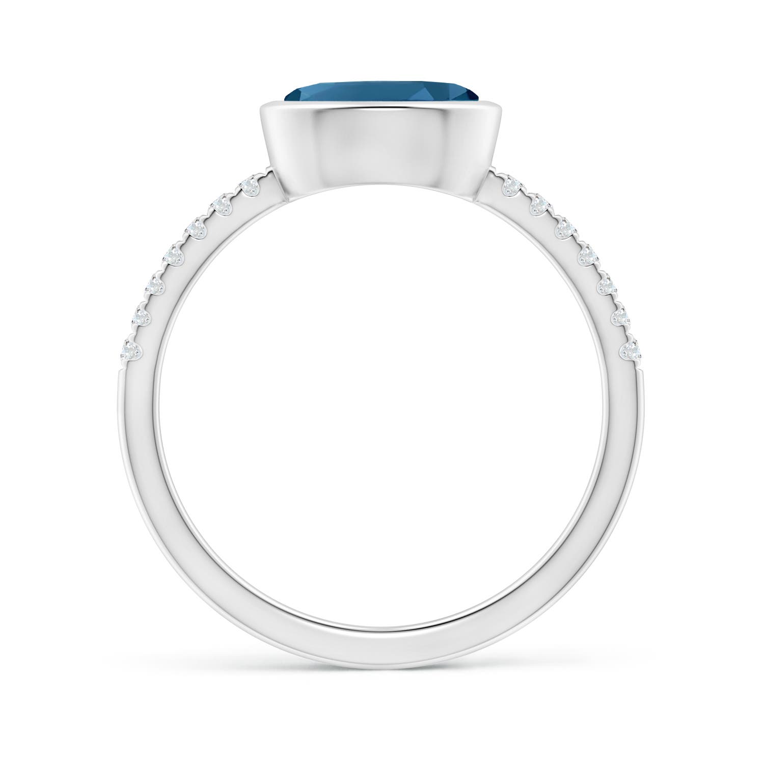 AAA - London Blue Topaz / 1.58 CT / 14 KT White Gold