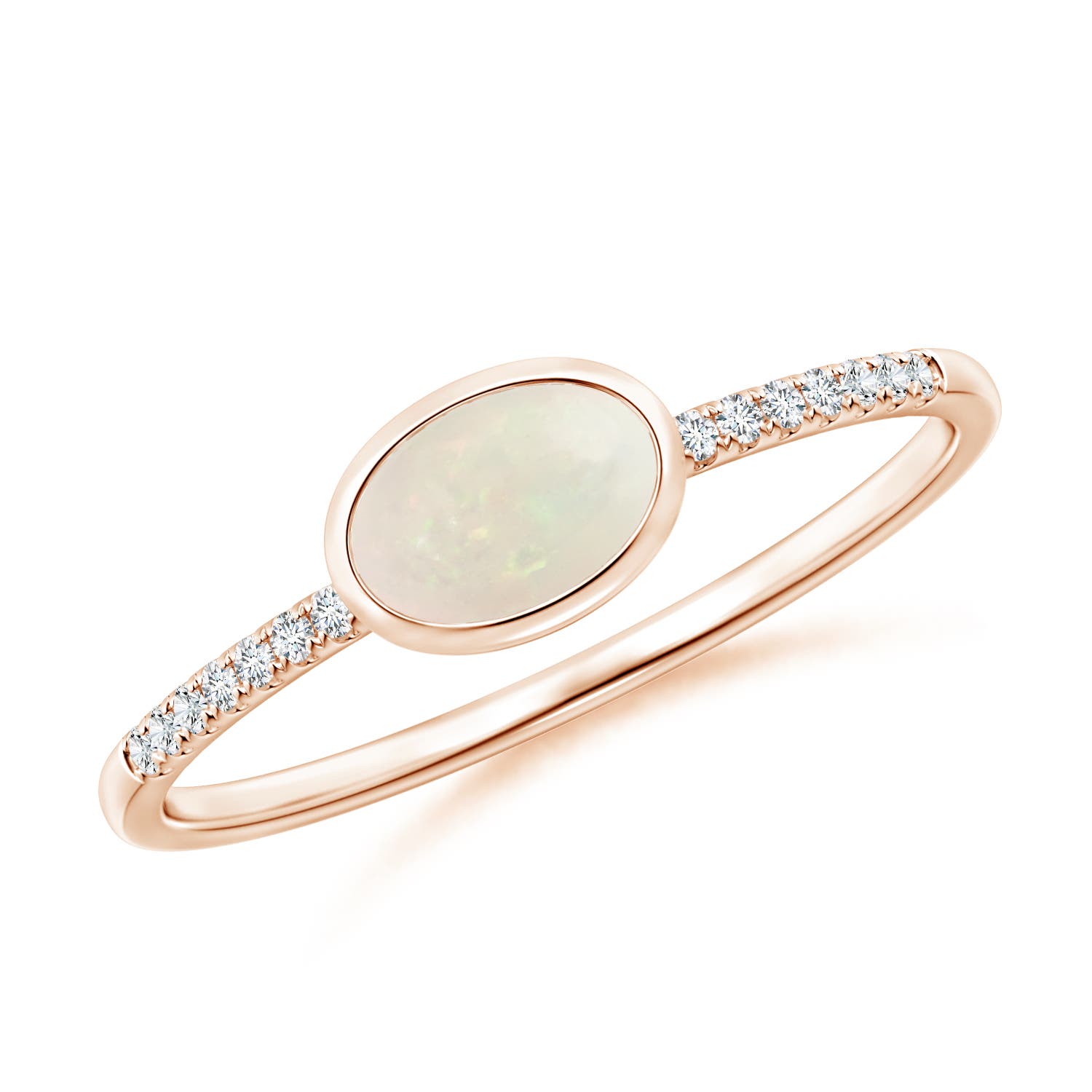 A - Opal / 0.32 CT / 14 KT Rose Gold