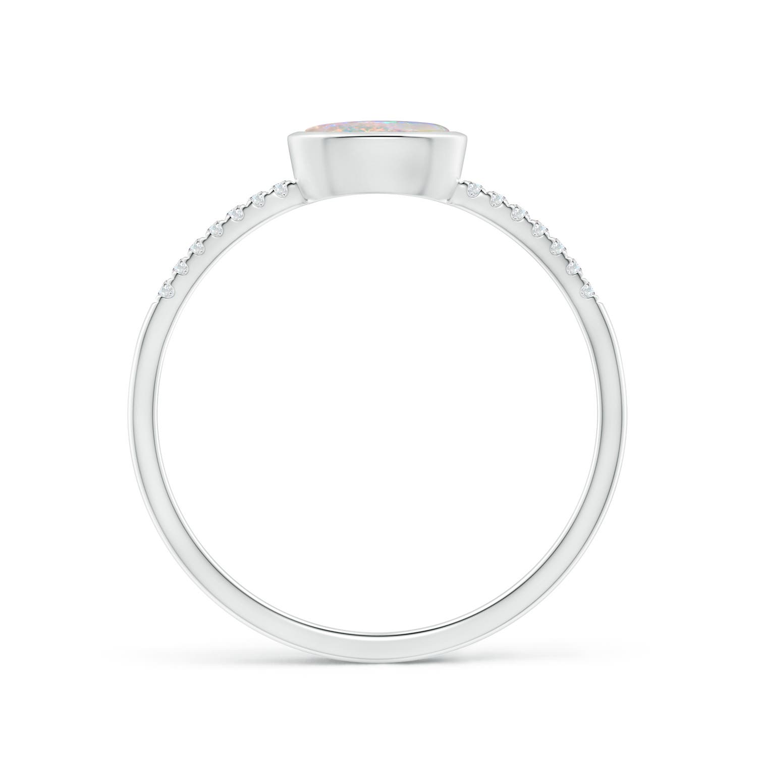 AAAA - Opal / 0.32 CT / 14 KT White Gold