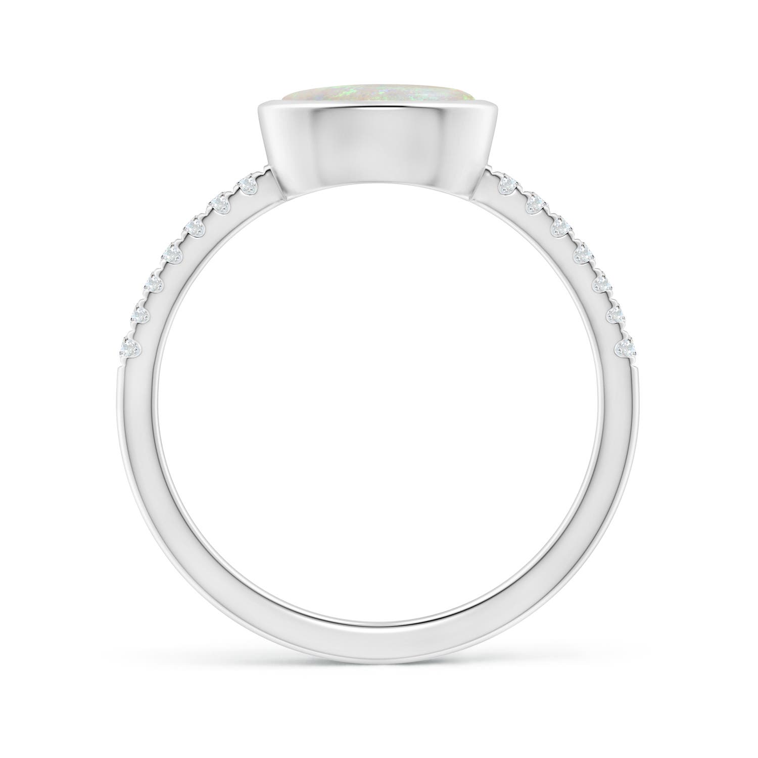 AA - Opal / 0.88 CT / 14 KT White Gold