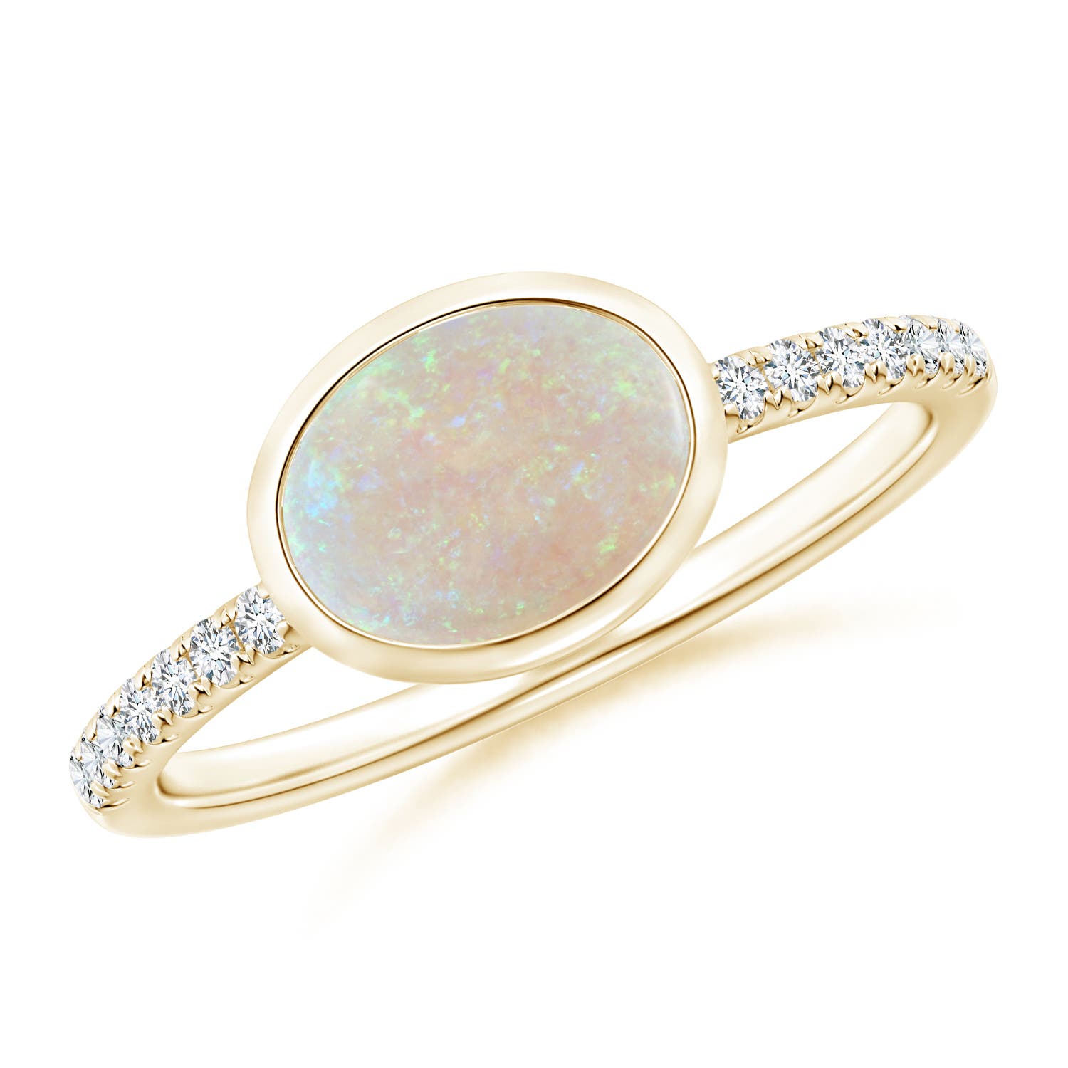 AA - Opal / 0.88 CT / 14 KT Yellow Gold