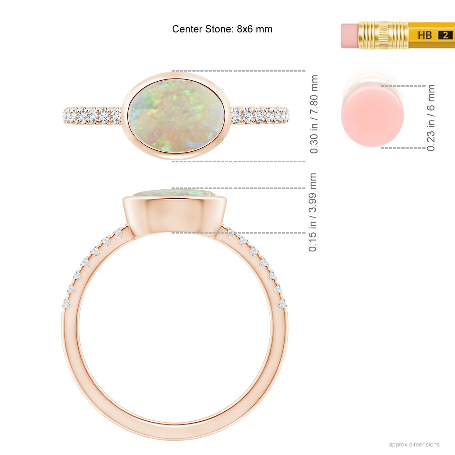 AAA - Opal / 0.88 CT / 14 KT Rose Gold