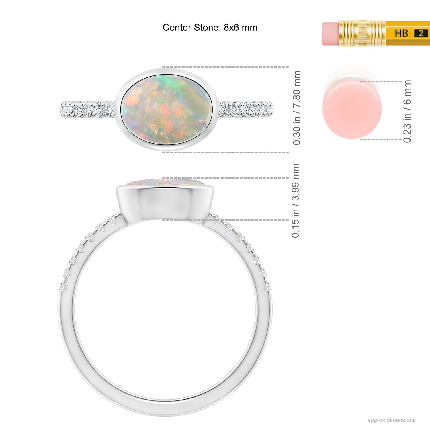 AAAA - Opal / 0.88 CT / 14 KT White Gold