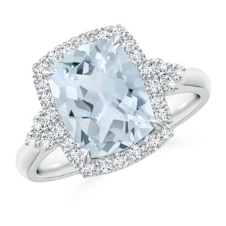 Cushion Rectangular A Aquamarine