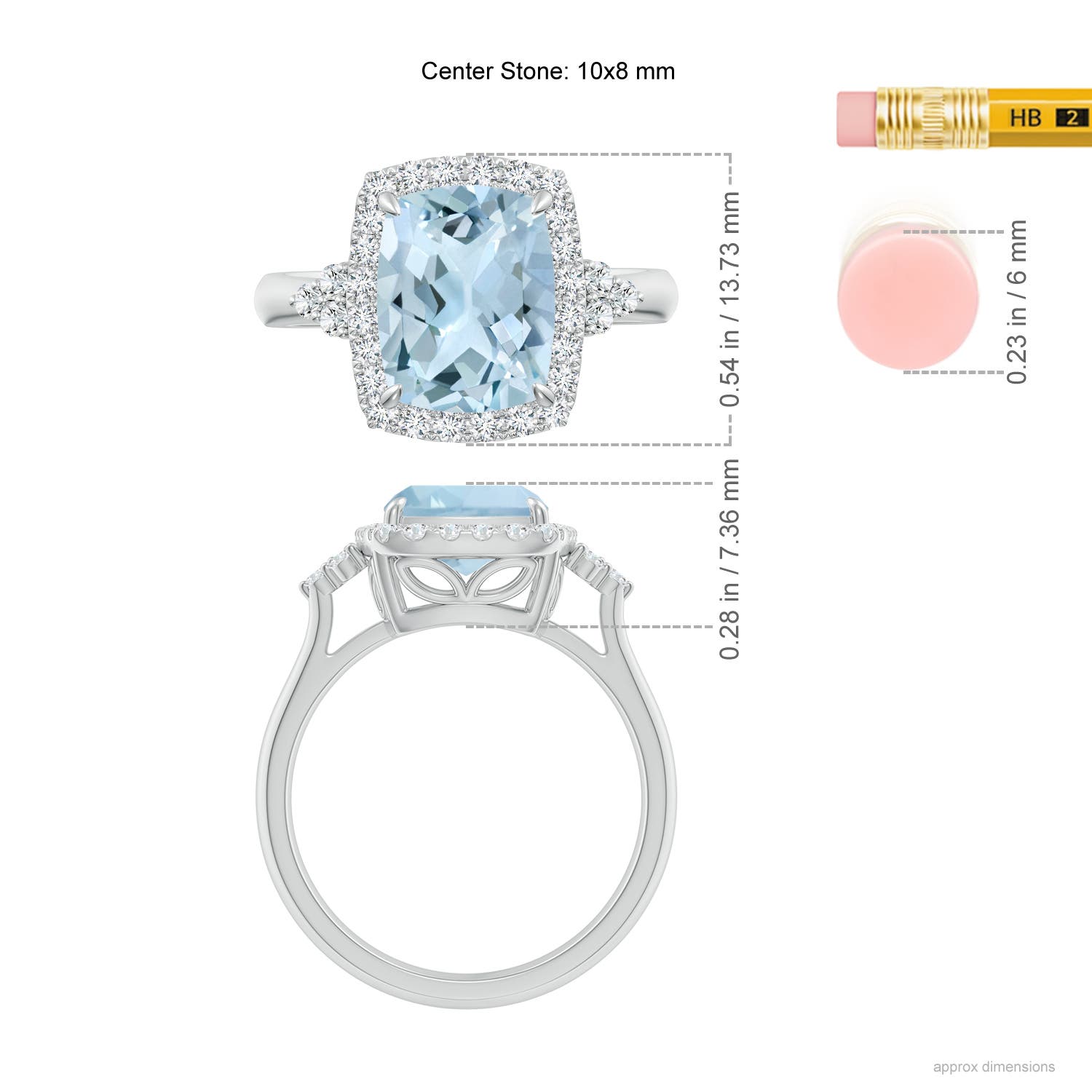 AA - Aquamarine / 2.8 CT / 14 KT White Gold