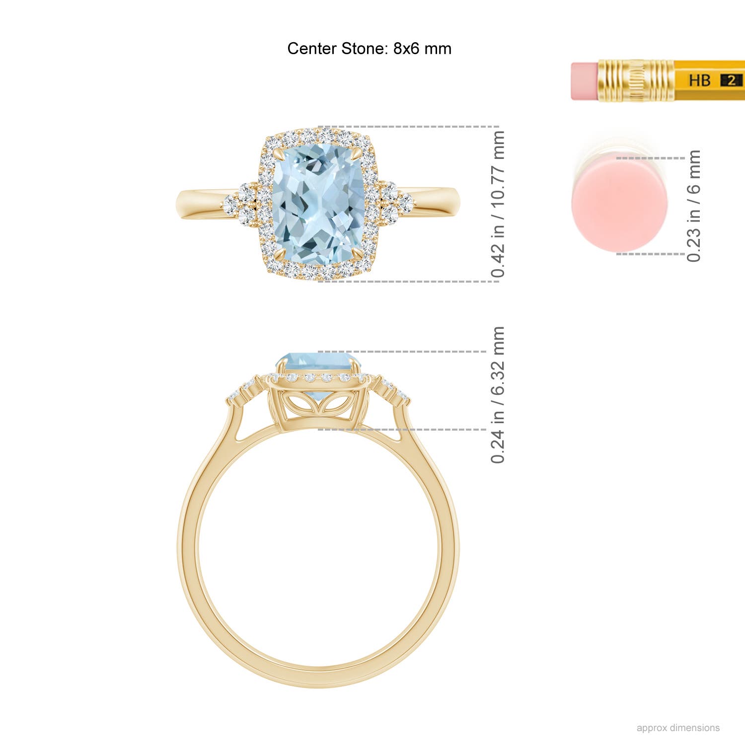 AA - Aquamarine / 1.38 CT / 14 KT Yellow Gold