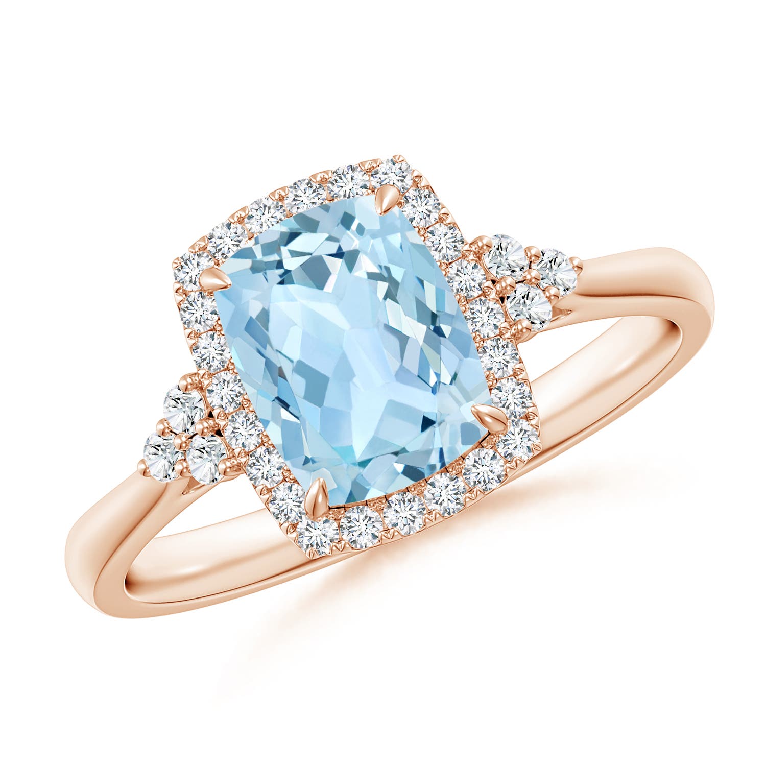 AAA - Aquamarine / 1.38 CT / 14 KT Rose Gold