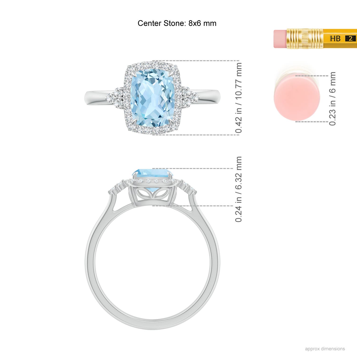 AAA - Aquamarine / 1.38 CT / 14 KT White Gold